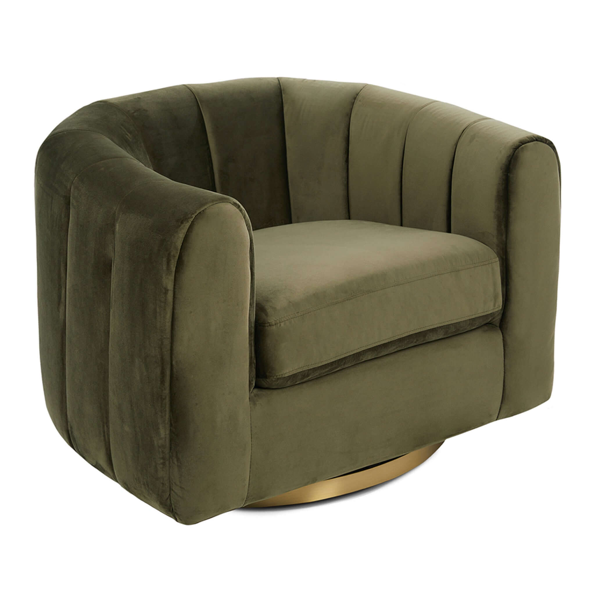 Cosey Green Velvet Swivel Chair - SCH03500101