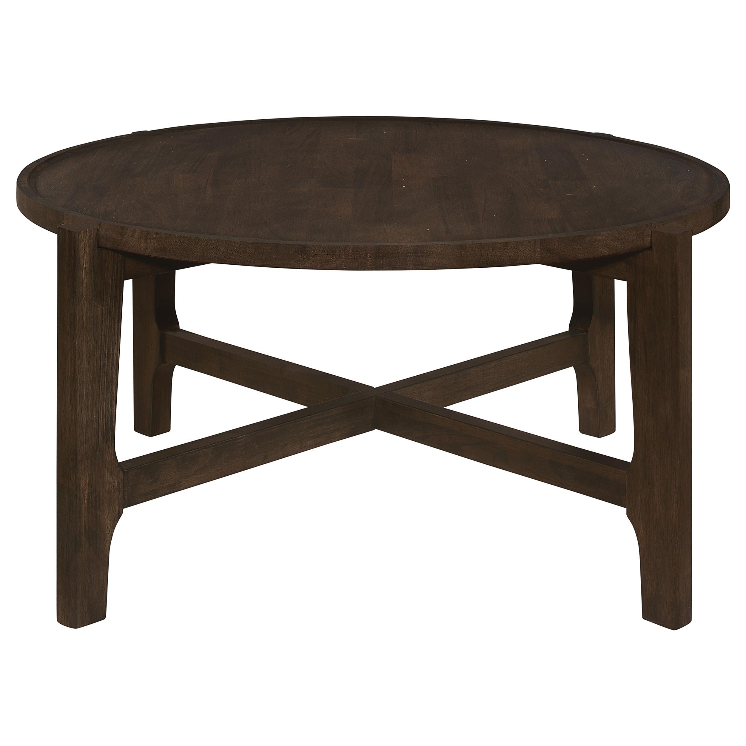 Cota 2-piece Solid Wood Coffee and End Table Set Dark Brown - 708288-S2