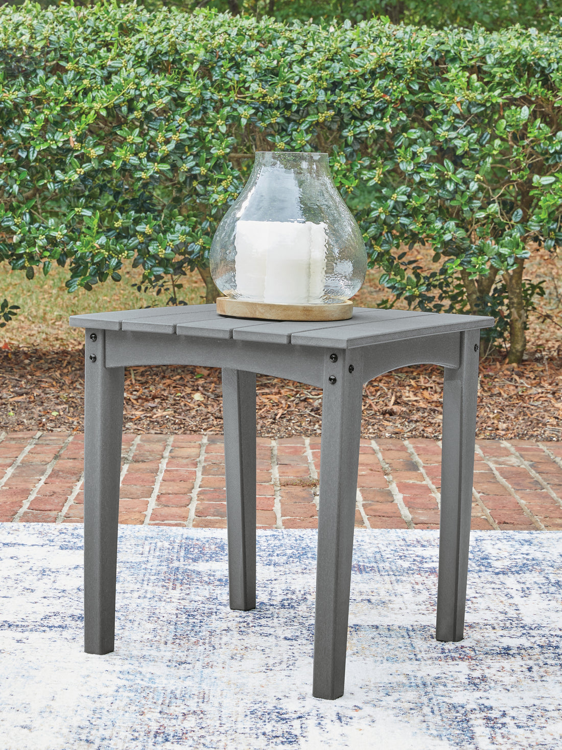 Cove Beach Gray Outdoor End Table - PCP803-702