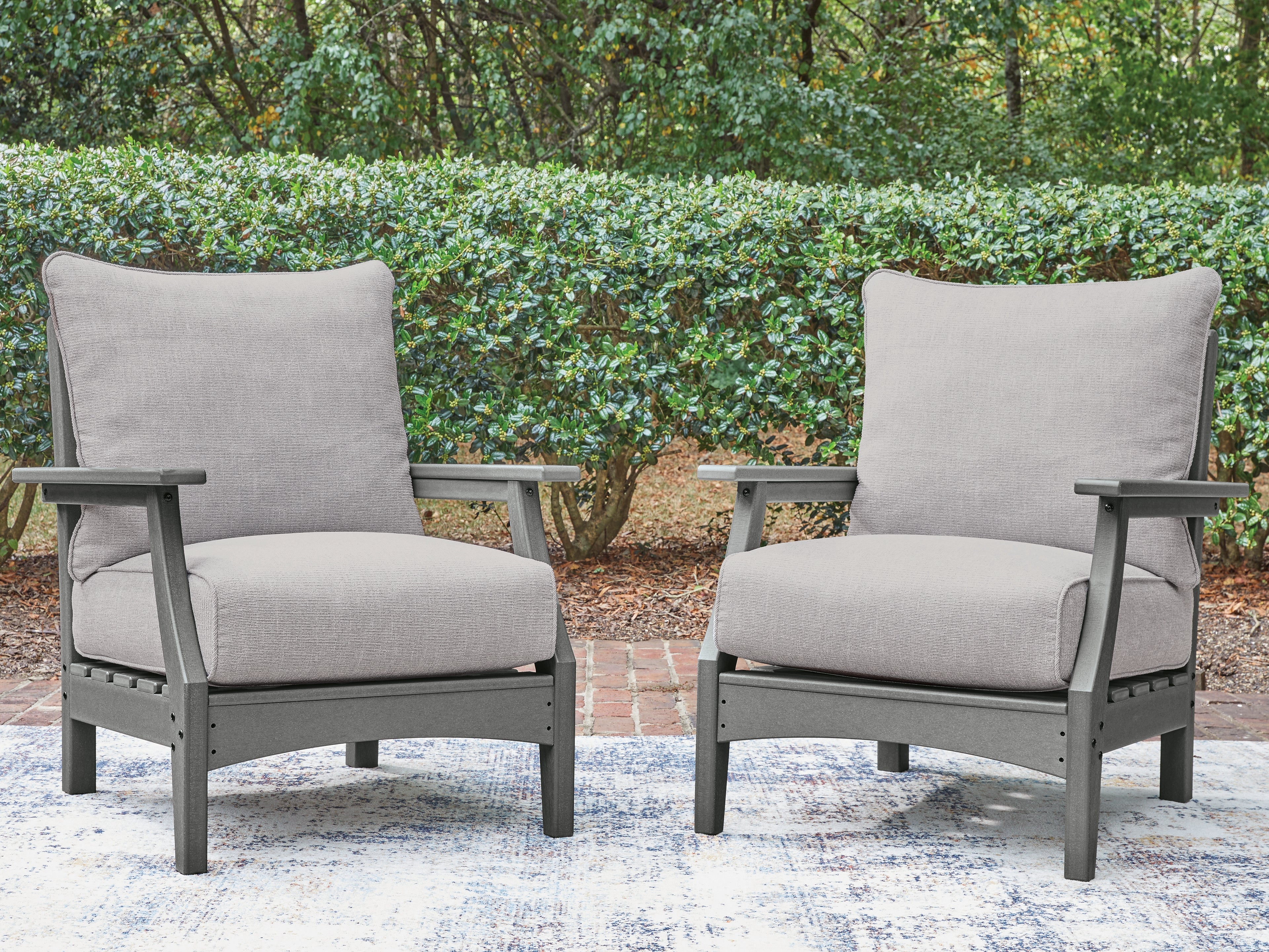 Cove Beach Gray Outdoor Lounge Chair with Cushion - PCP803-820