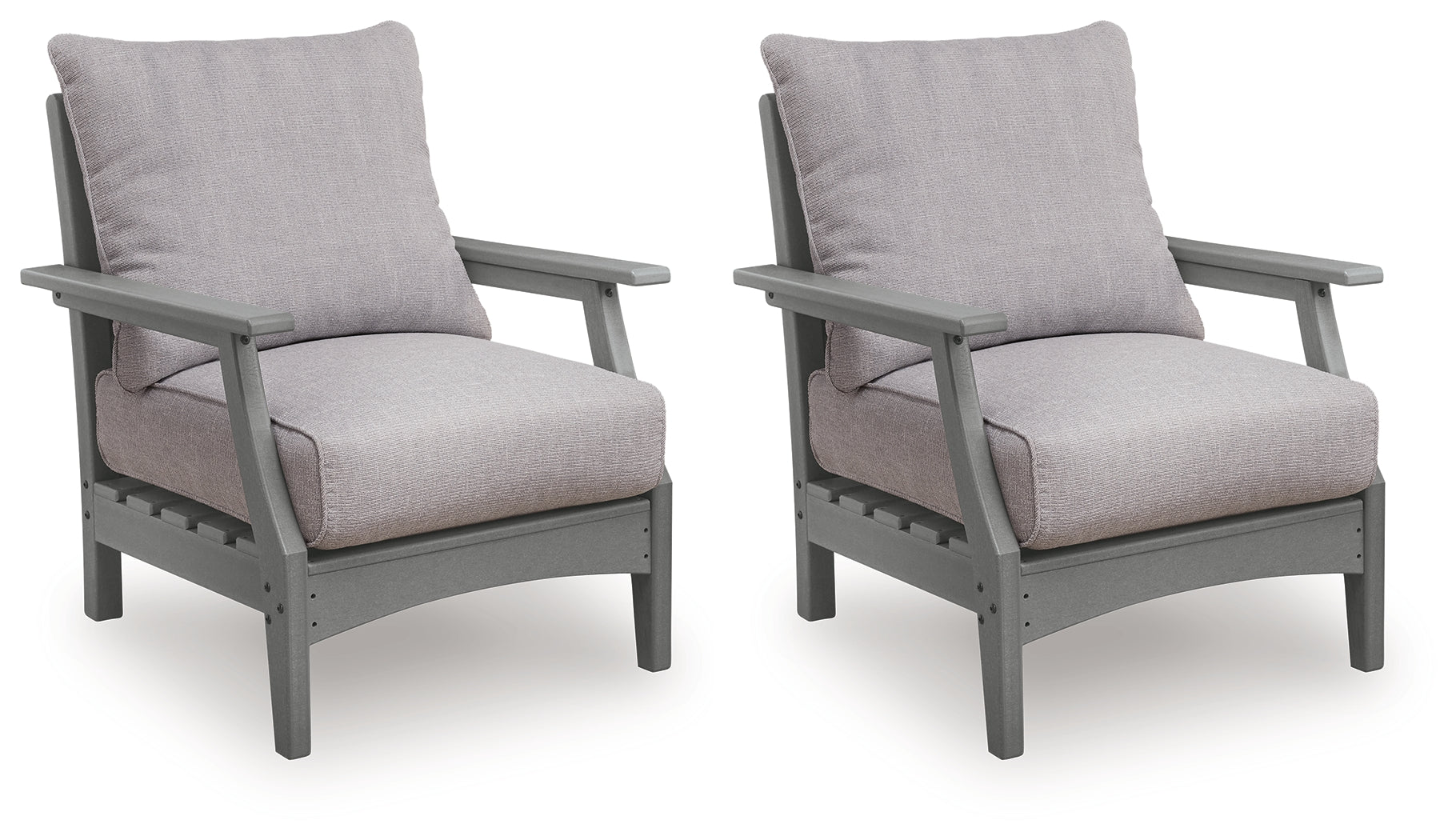 Cove Beach Gray Outdoor Lounge Chair with Cushion - PCP803-820