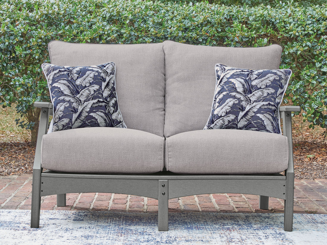 Cove Beach Gray Outdoor Loveseat with Cushion - PCP803-835