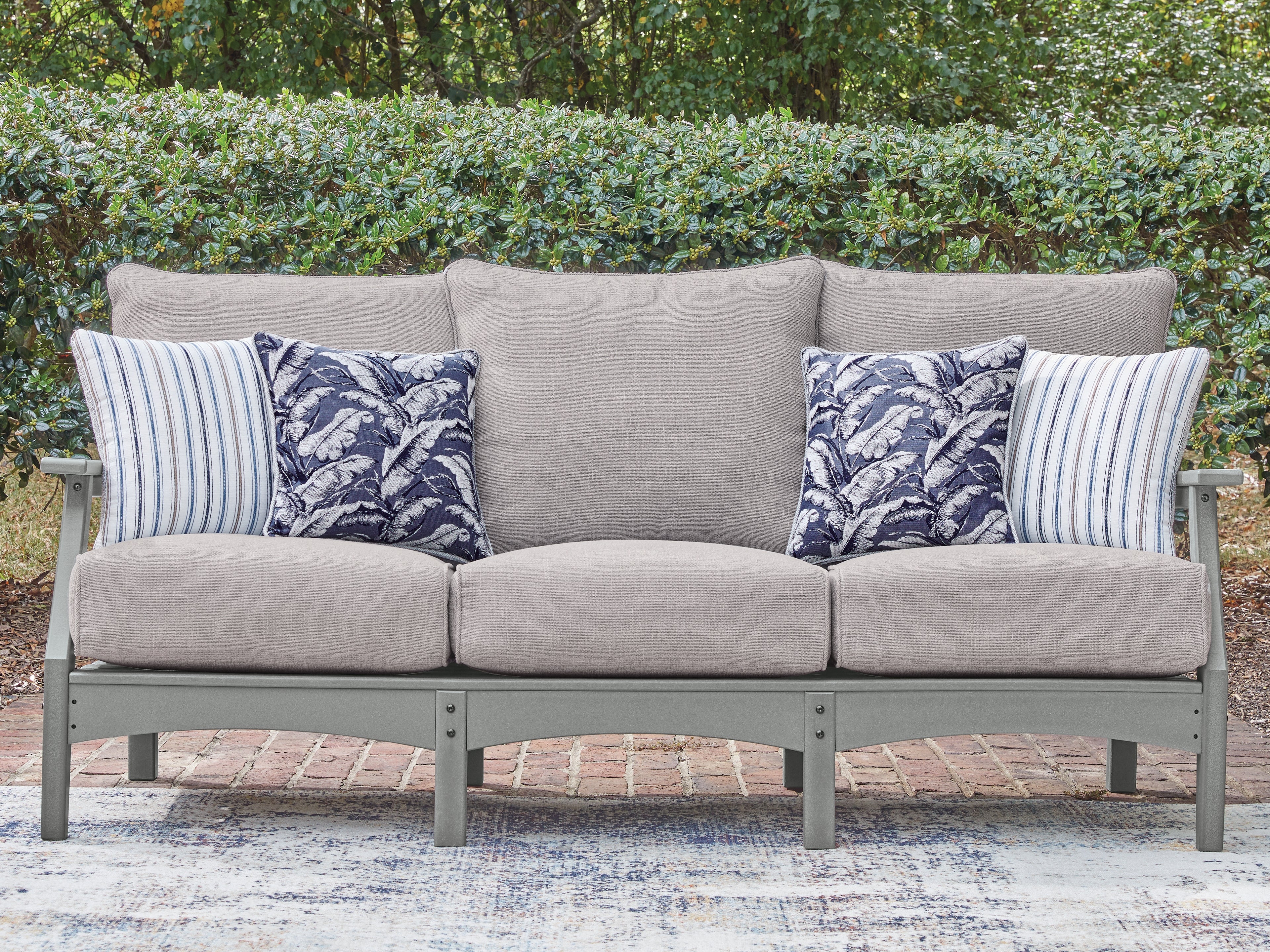 Cove Beach Gray Outdoor Sofa with Cushion - PCP803-838