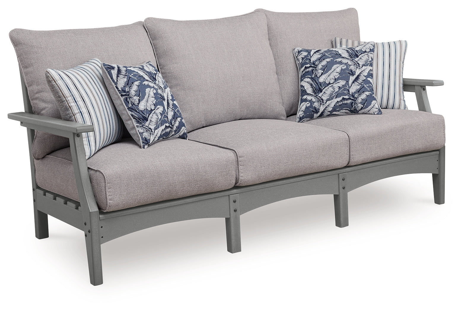 Cove Beach Gray Outdoor Sofa with Cushion - PCP803-838
