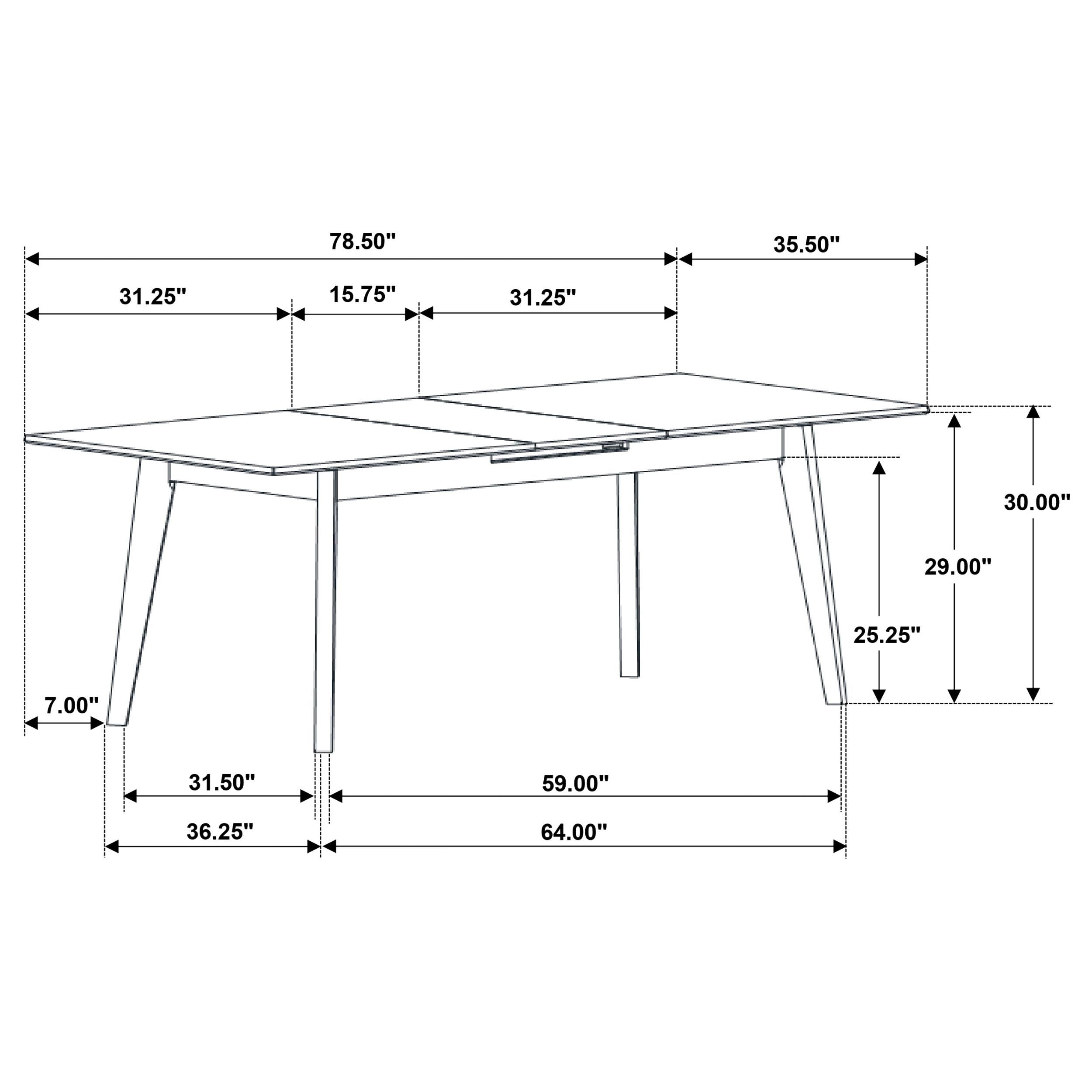 Crestmont 5-piece Extension Leaf Dining Table Set Black - 121251-S5