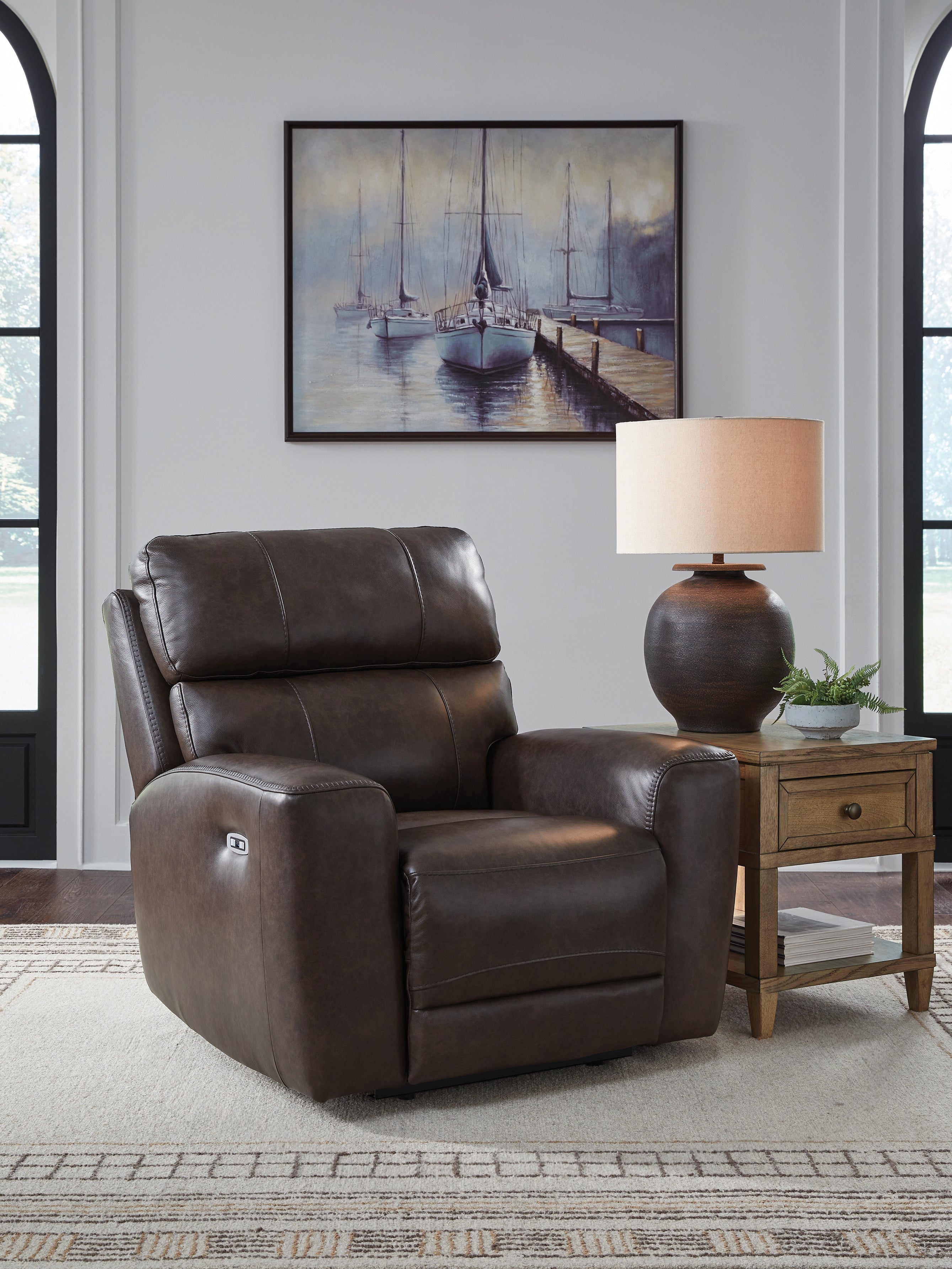 Crossplex Smoke Power Recliner - PCU6450613