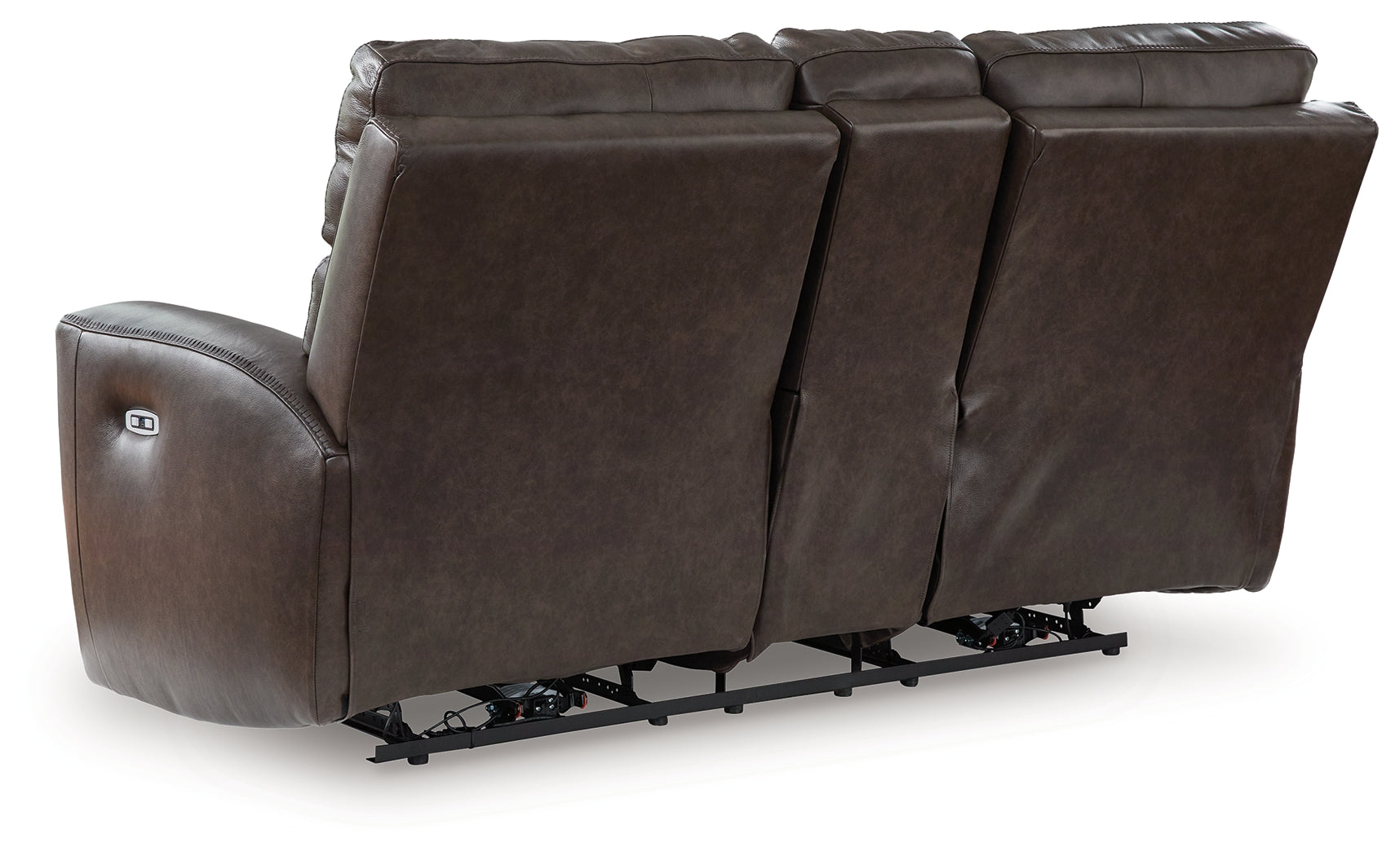 Crossplex Smoke Power Reclining Loveseat with Console - PCU6450618