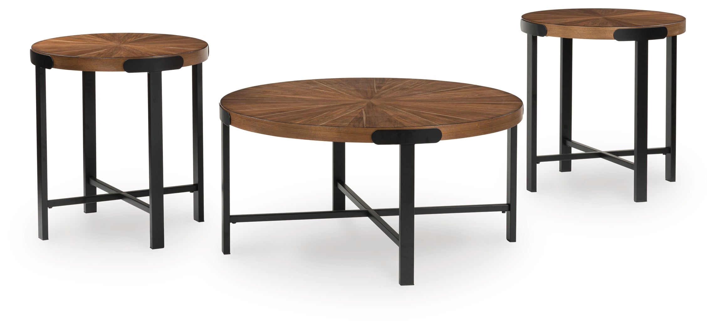 Crosstrail Brown Table (Set of 3) - T483-13