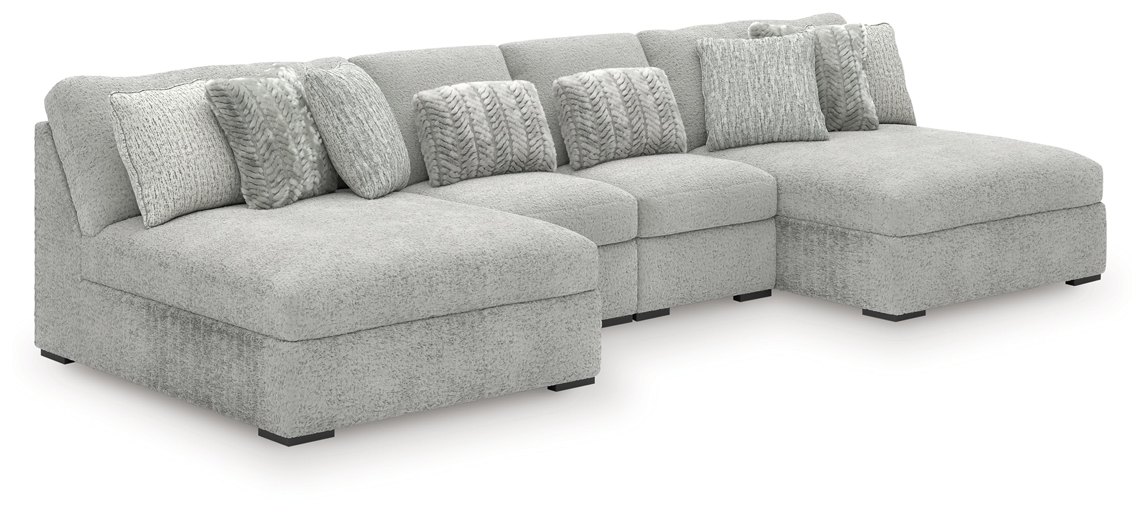 Cuddle Plush Arctic 4-Piece Sectional with Chaise - PC59106S4