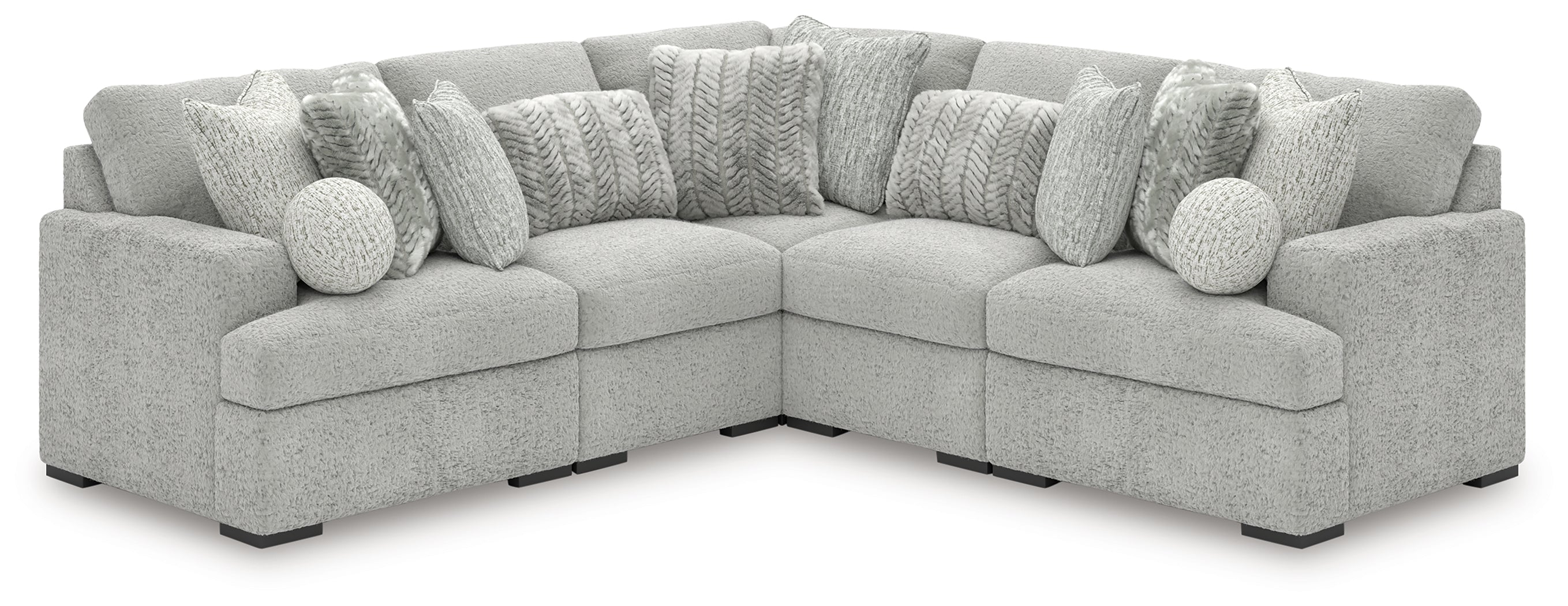 Cuddle Plush Arctic 5-Piece Sectional - PC59106S2
