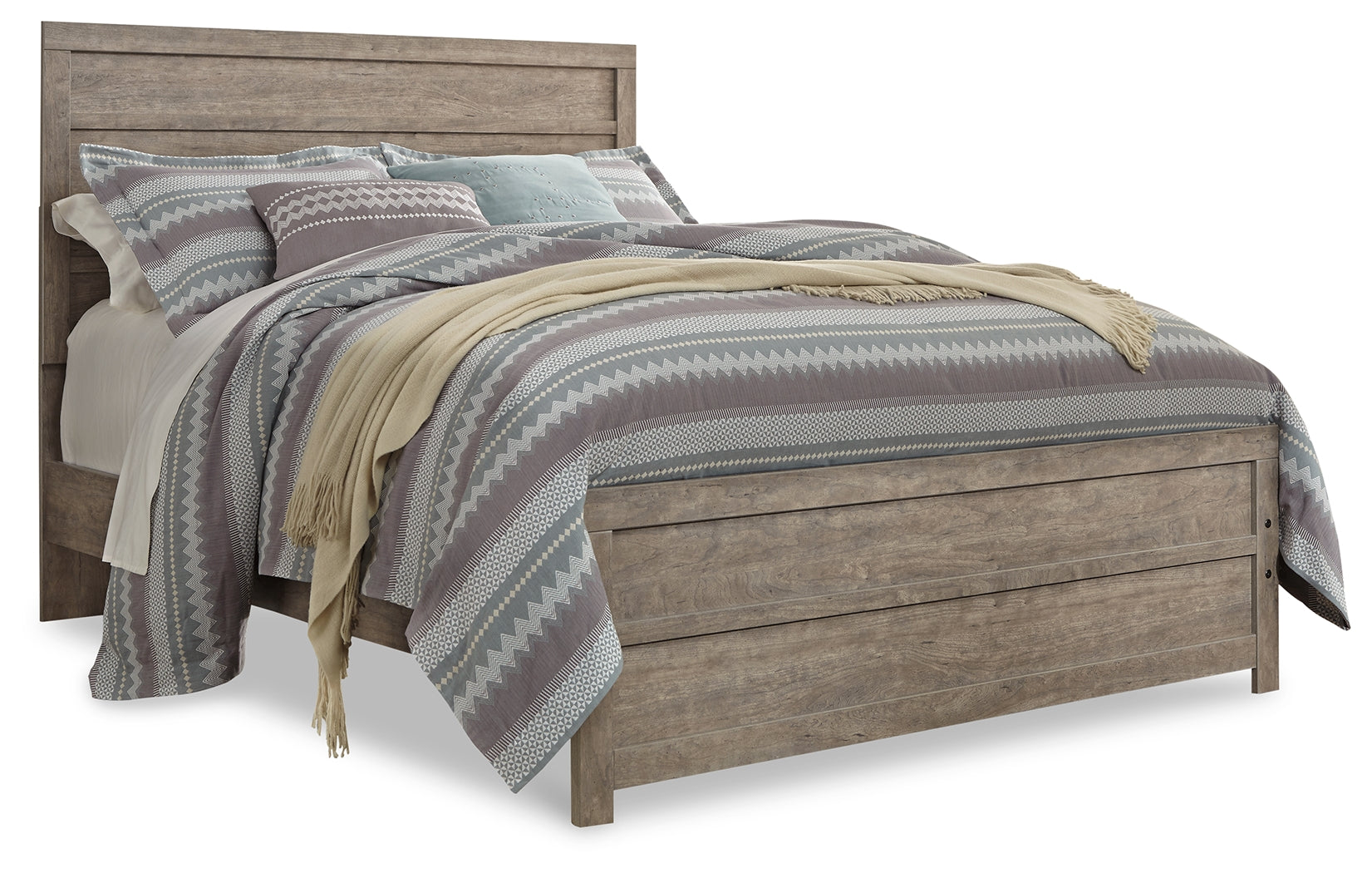 Culverbach Gray Queen Panel Bed with Chest - B070B21