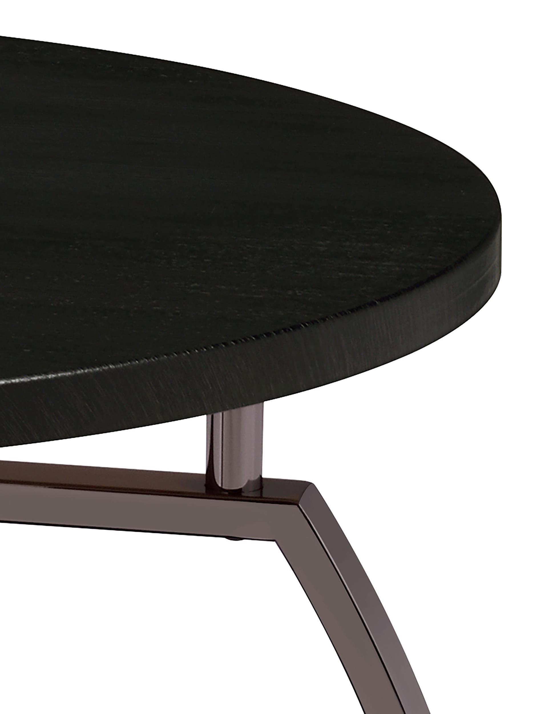 Dacre 3-piece Round Coffee and End Table Set Dark Charcoal - 722208-S3