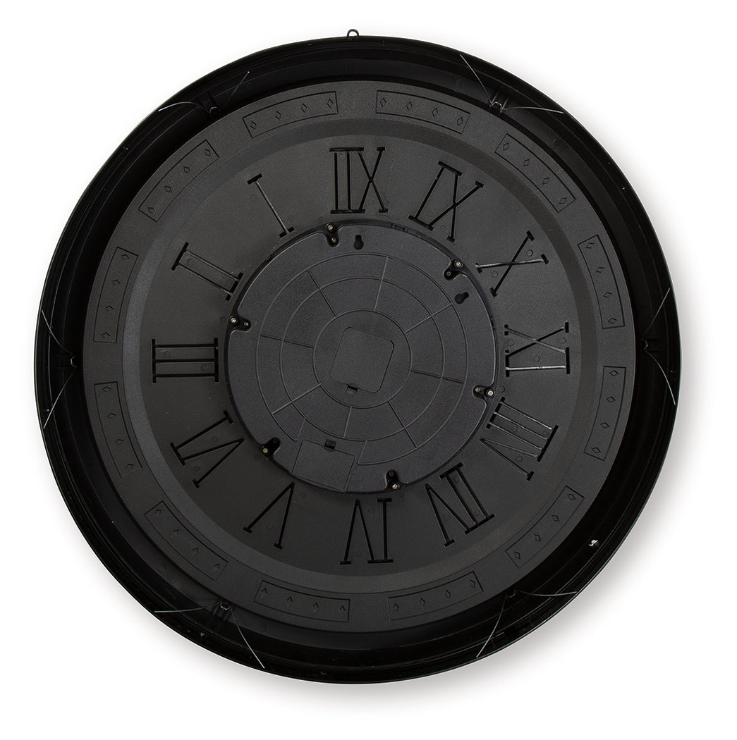 Dairton Black/Gold Finish Wall Clock - A8010385