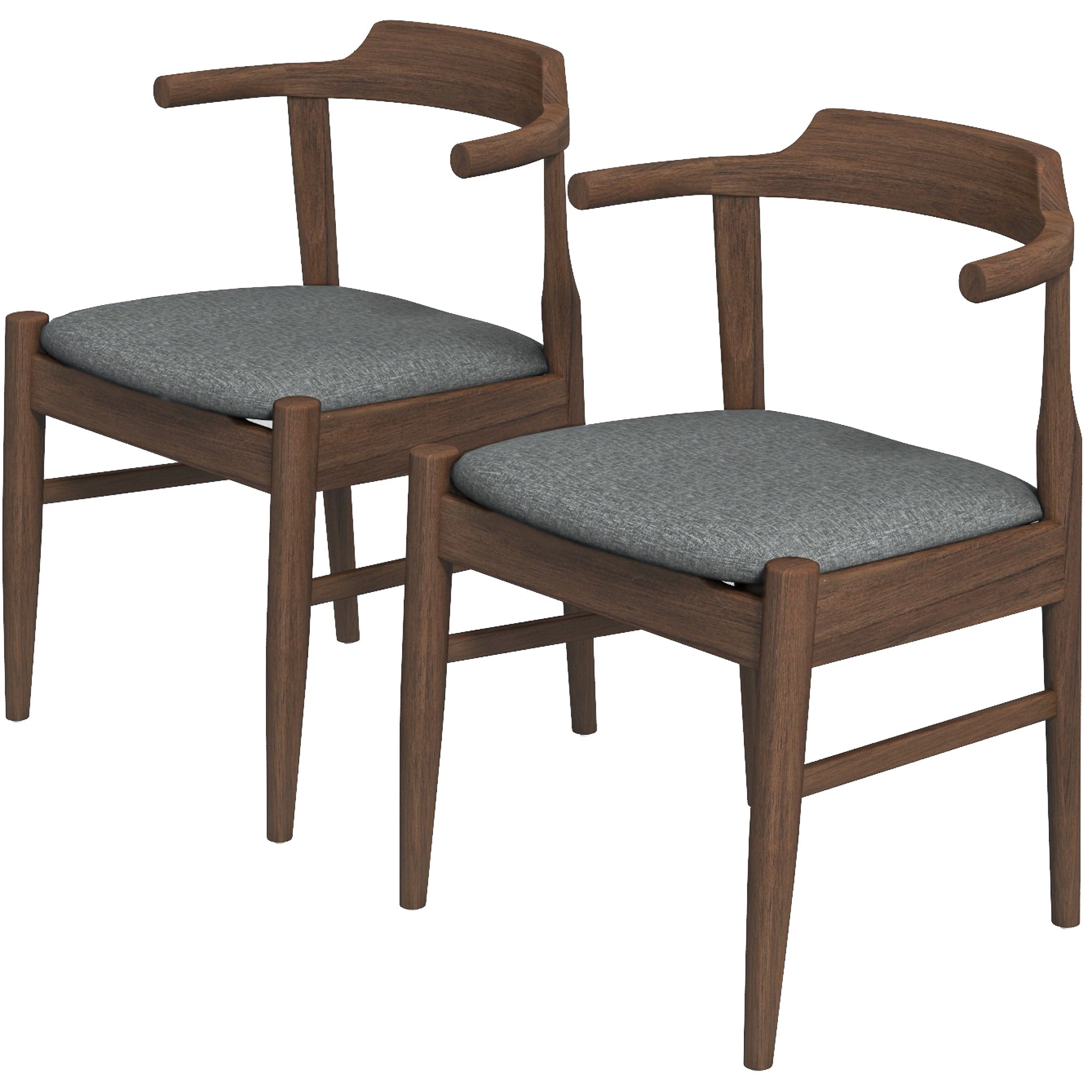 Daisy Gray Fabric Dining Chair (Set Of 2) - DCH00202402