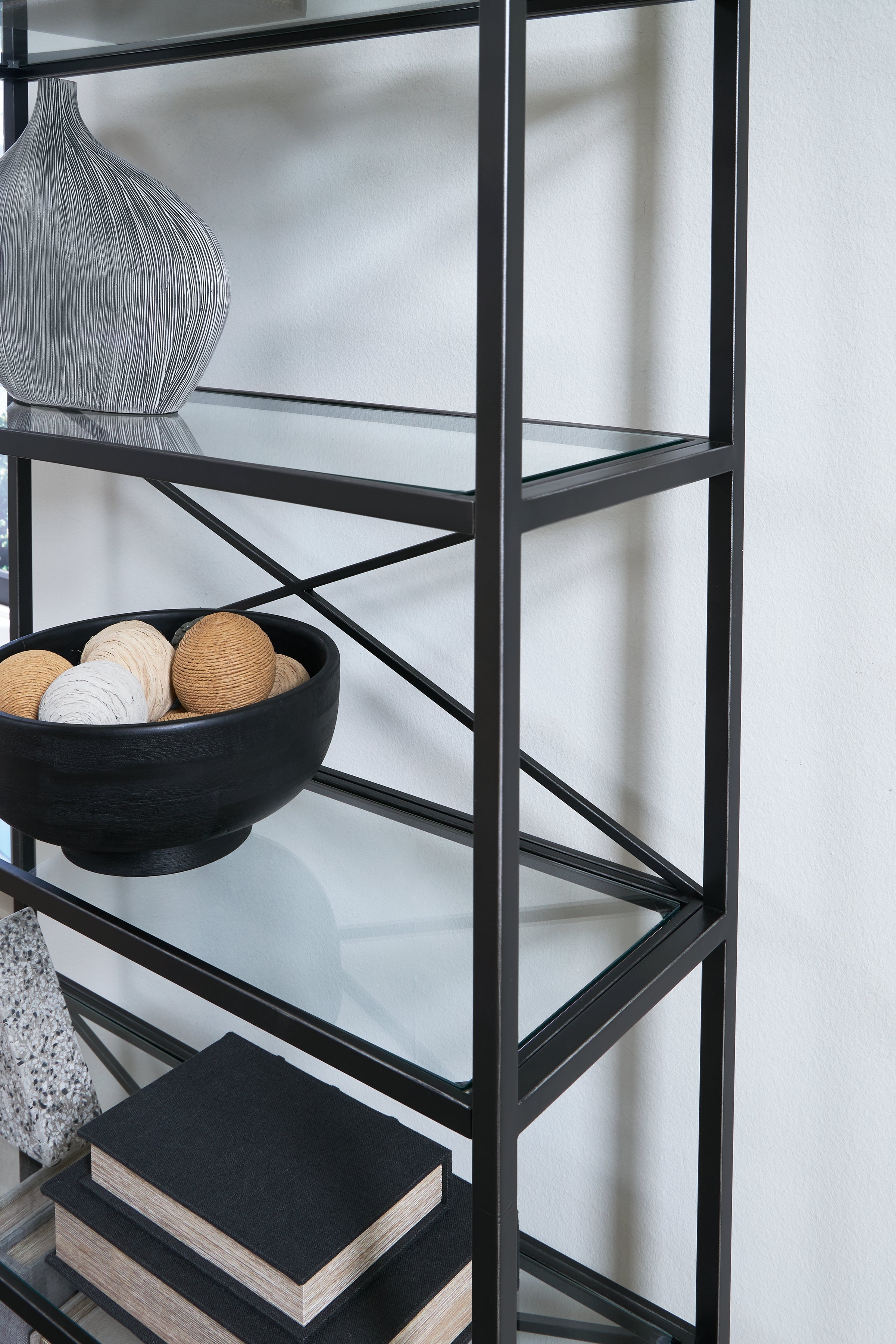 Dakerwell Antique Black 72" Bookcase - A4000557