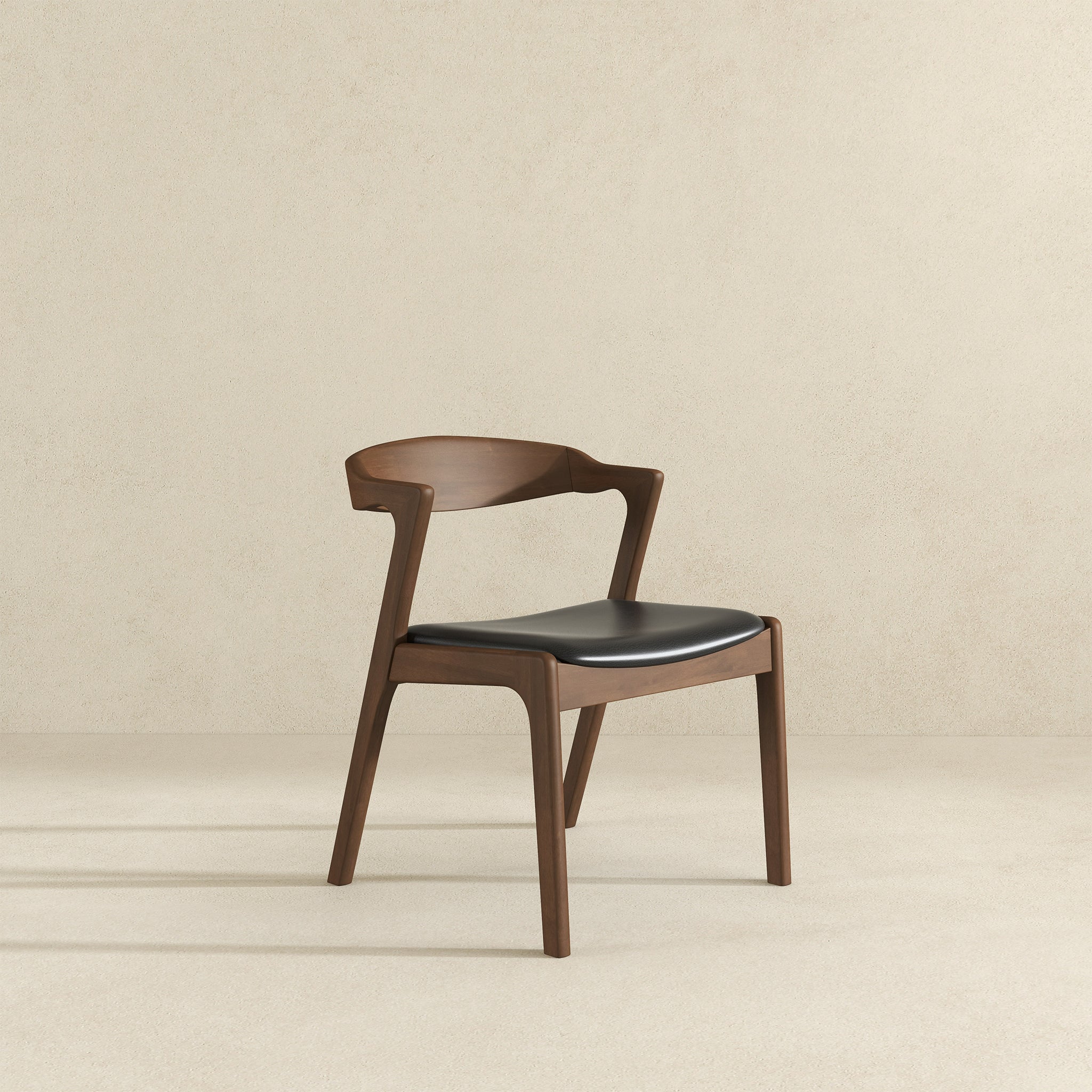 Dakota Solid Wood Black Leather Dining Chair (Set Of 2) - DCH00801901