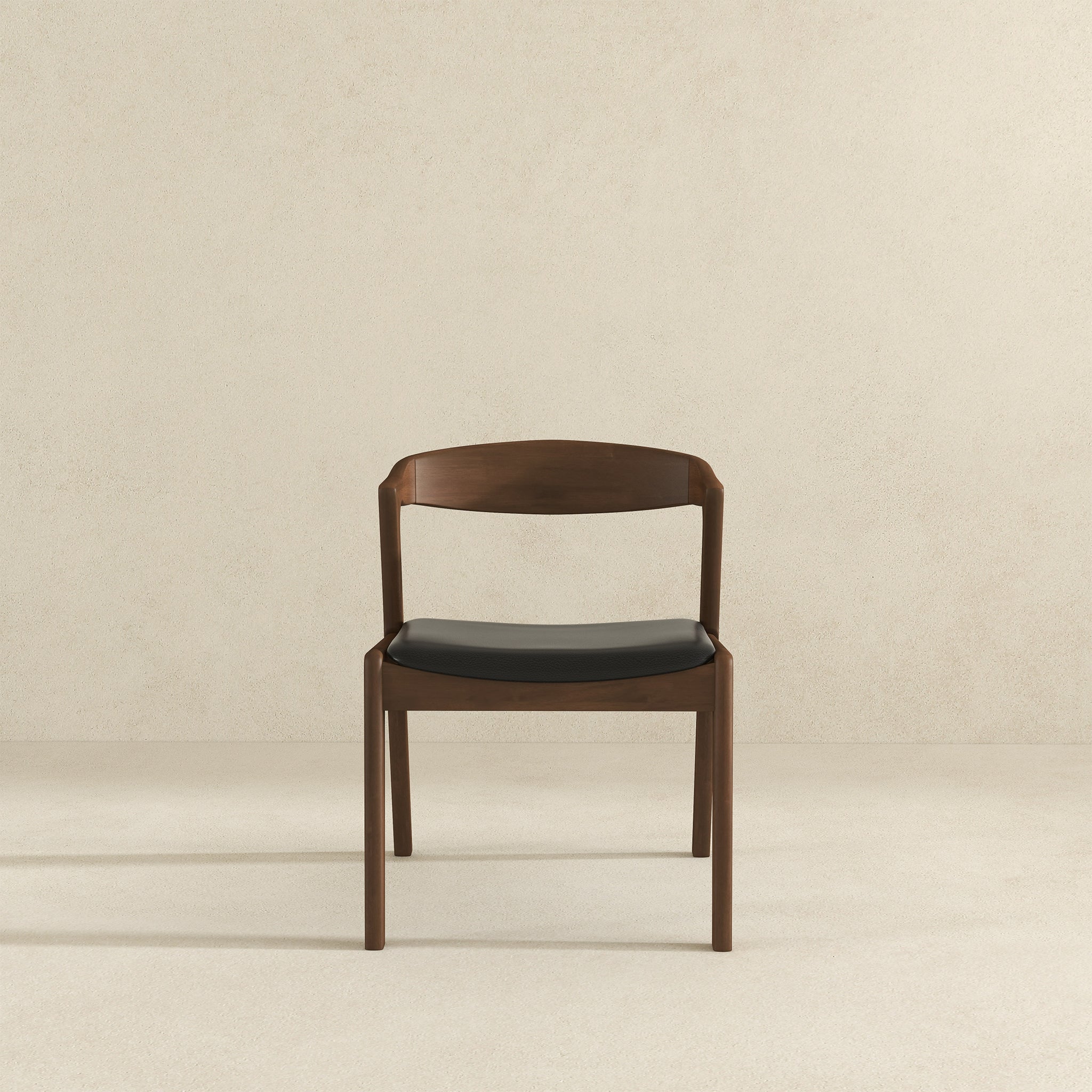 Dakota Solid Wood Black Leather Dining Chair (Set Of 2) - DCH00801901