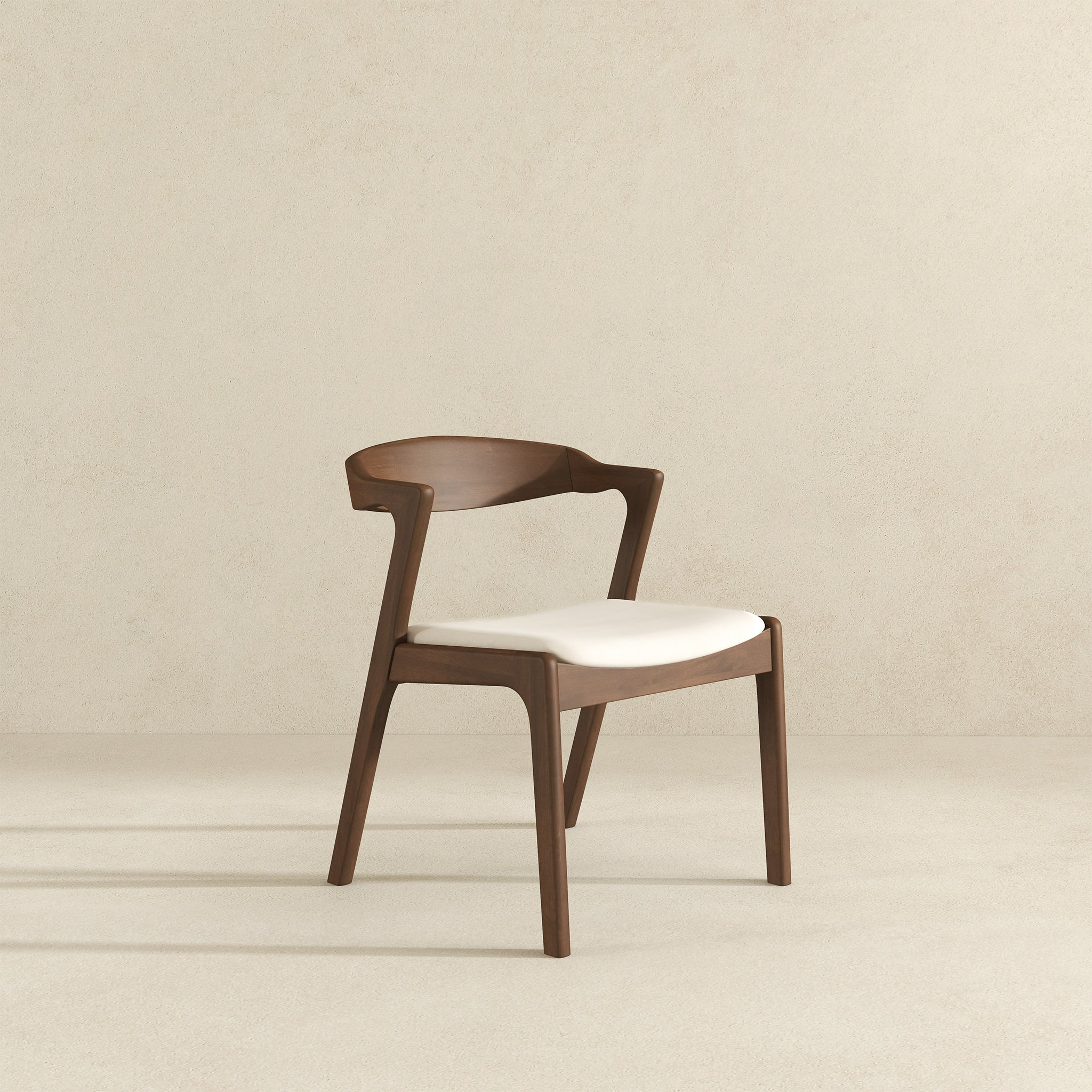 Dakota Solid Wood Cream Velvet Dining Chair (Set Of 2) - DCH00801903
