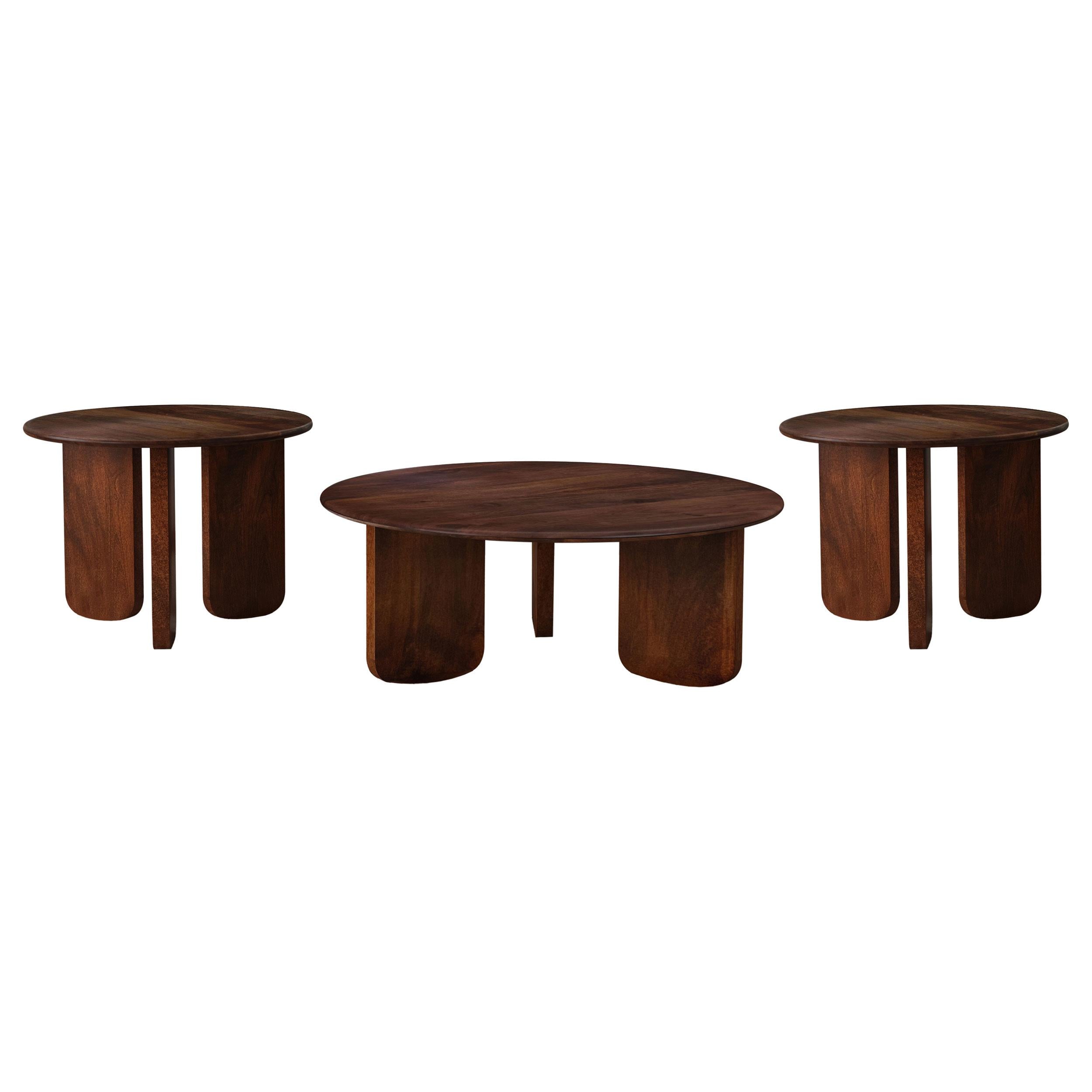 Dale 3-piece Solid Wood Coffee and End Table Set Brown - 721998-S3