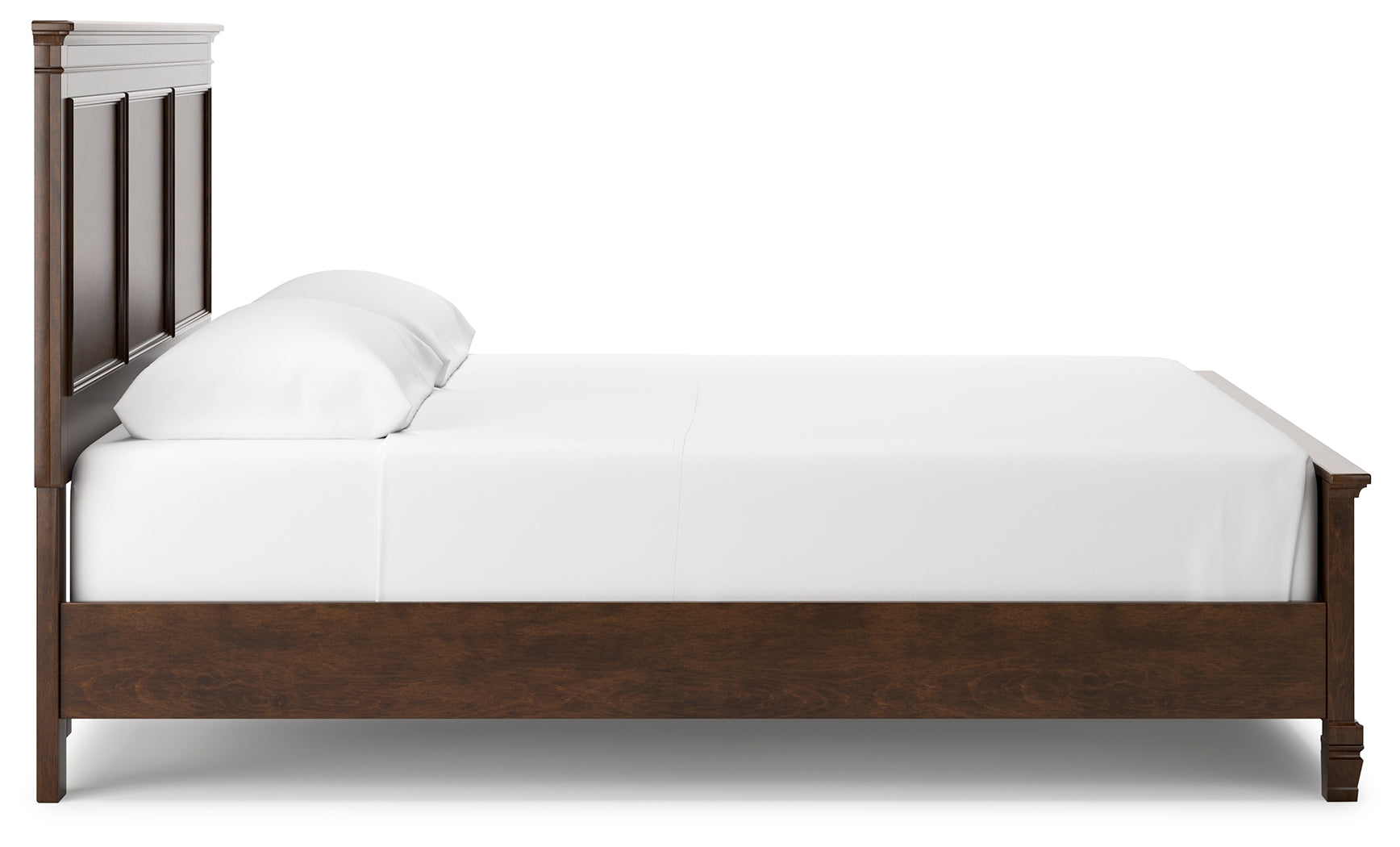 Danabrin California King Panel Bed with Mirrored Dresser and 2 Nightstands in Brown - PKG015188