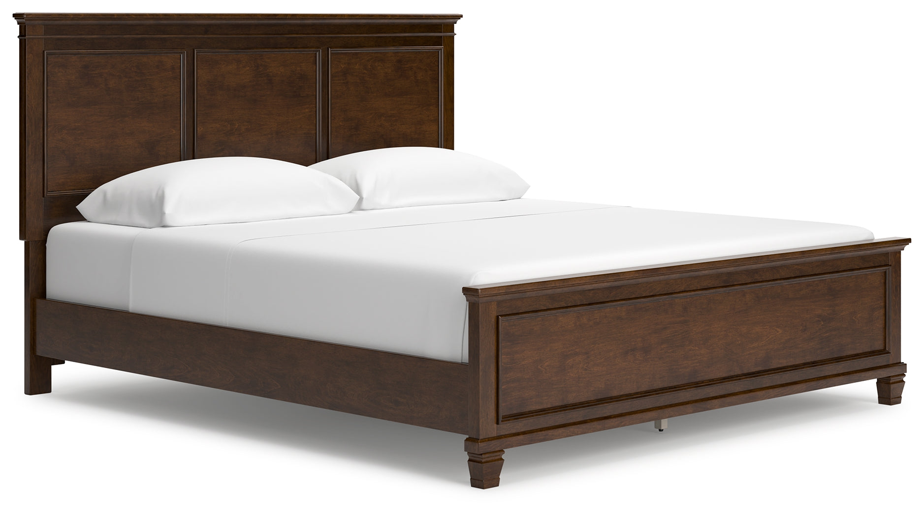 Danabrin California King Panel Bed with Mirrored Dresser and Chest in Brown - PKG015191