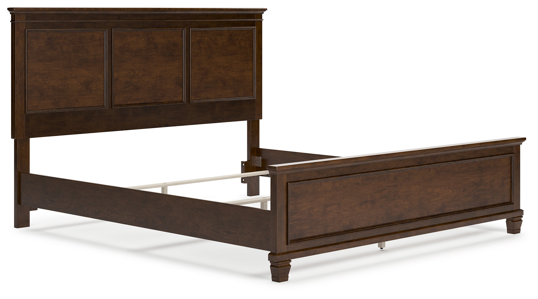 Danabrin California King Panel Bed with Mirrored Dresser in Brown - PKG015187