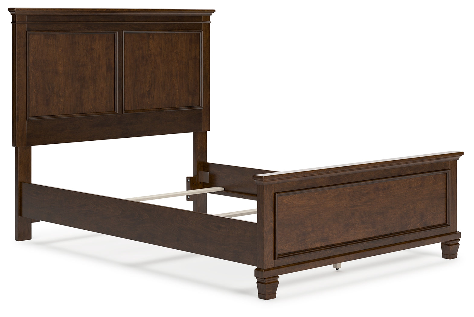 Danabrin Full Panel Bed with Mirrored Dresser and Chest in Brown - PKG015203