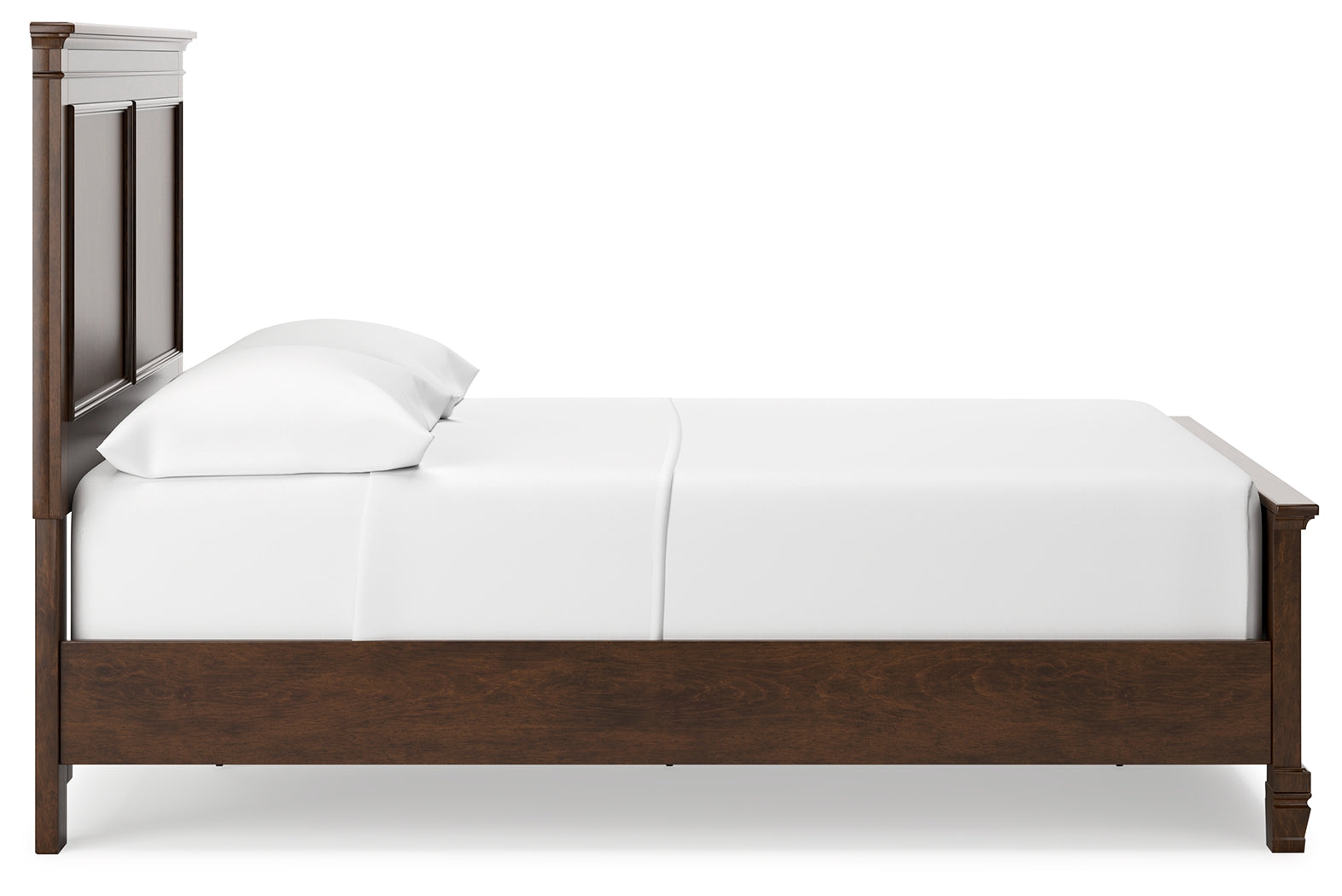 Danabrin Full Panel Bed with Mirrored Dresser and Chest in Brown - PKG015203