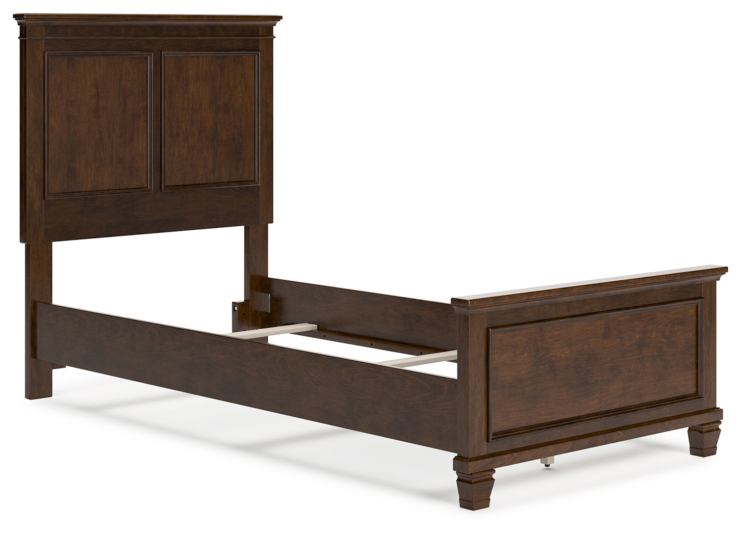 Danabrin Twin Panel Bed with Mirrored Dresser and 2 Nightstands in Brown - PKG015194