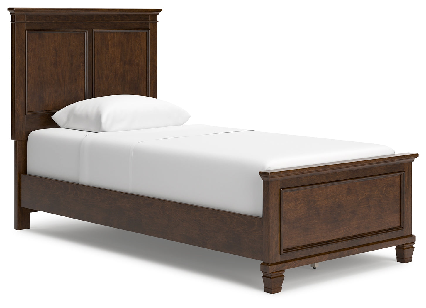 Danabrin Twin Panel Bed with Mirrored Dresser and 2 Nightstands in Brown - PKG015194
