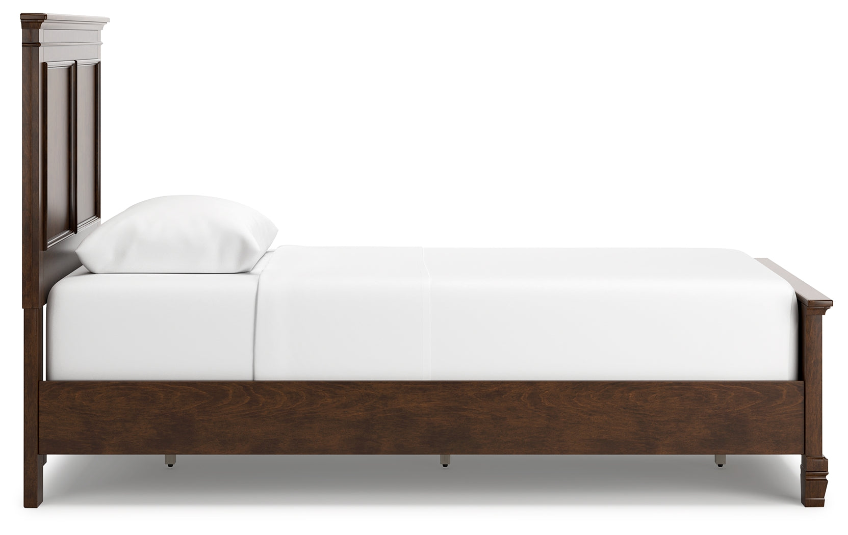 Danabrin Twin Panel Bed with Mirrored Dresser and Chest in Brown - PKG015197