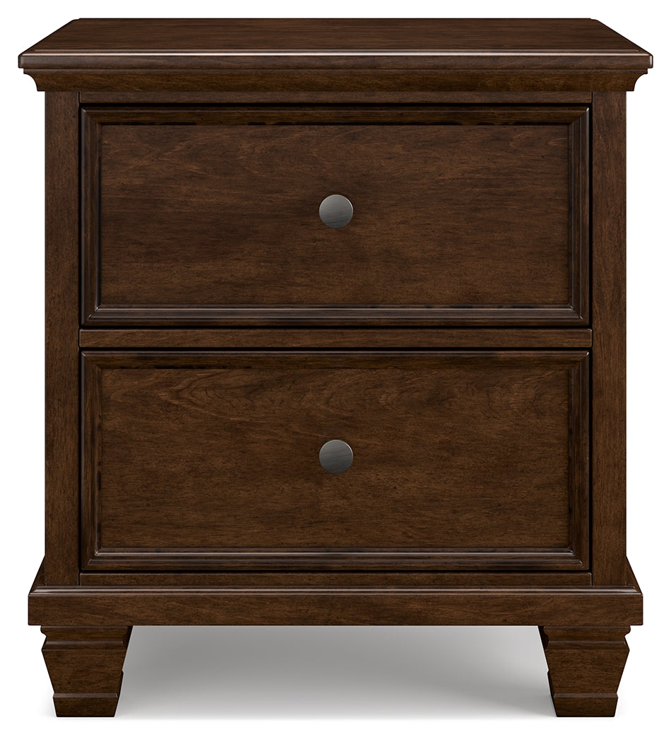 Danabrin Twin Panel Bed with Mirrored Dresser, Chest and Nightstand in Brown - PKG015198