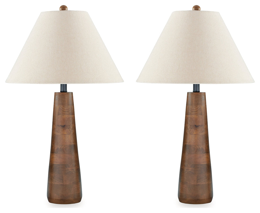 Danset 2-Piece Table Lamp Set in Brown - PKG016440