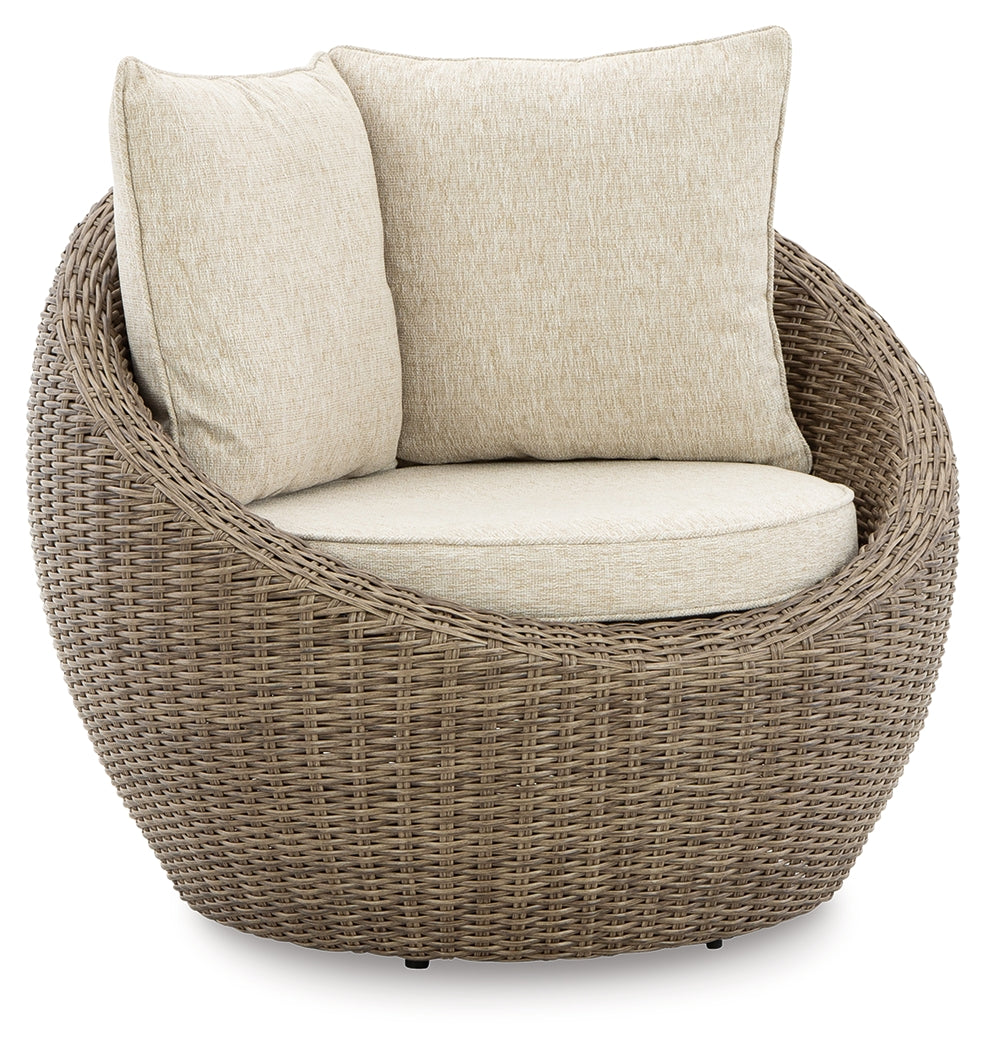 Danson 2 Swivel Lounge Chairs and End Table - P505P1