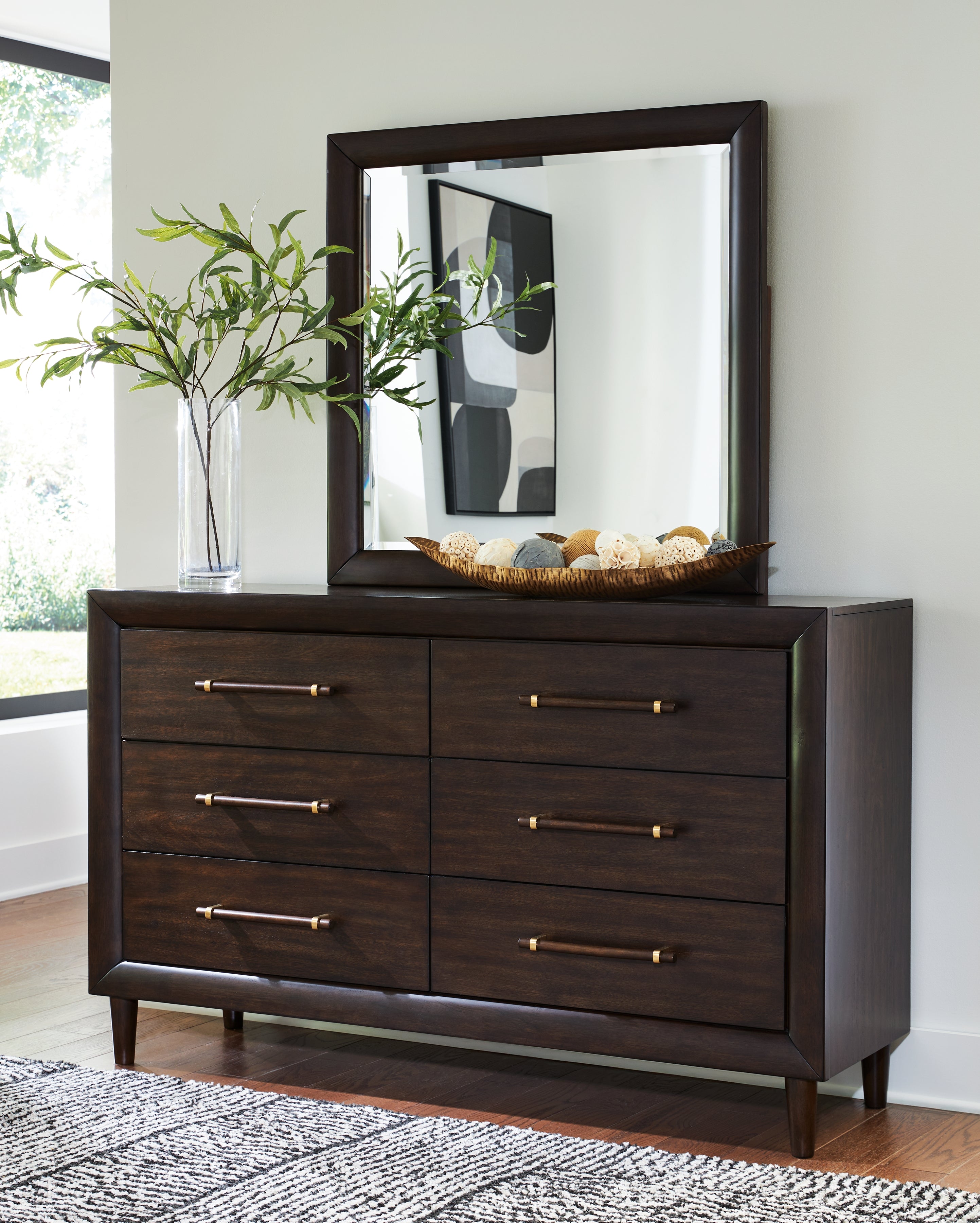 Dantenton Queen Panel Bed, Dresser and Mirror - B611B3