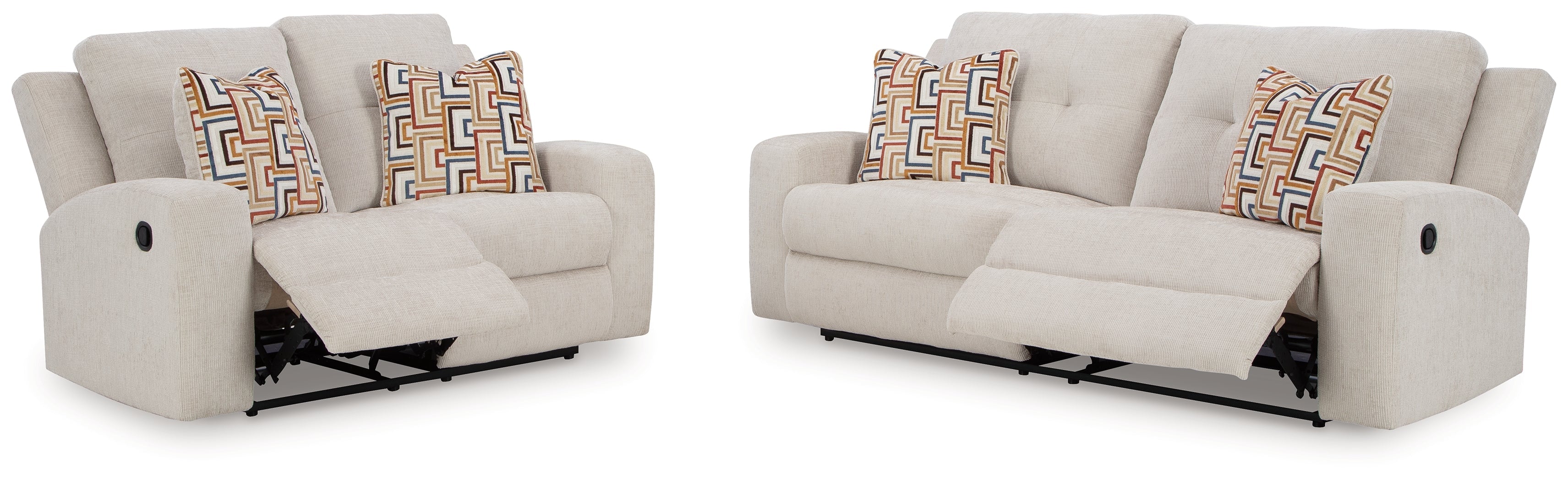 Danum Sofa and Loveseat in Stone - PKG020916
