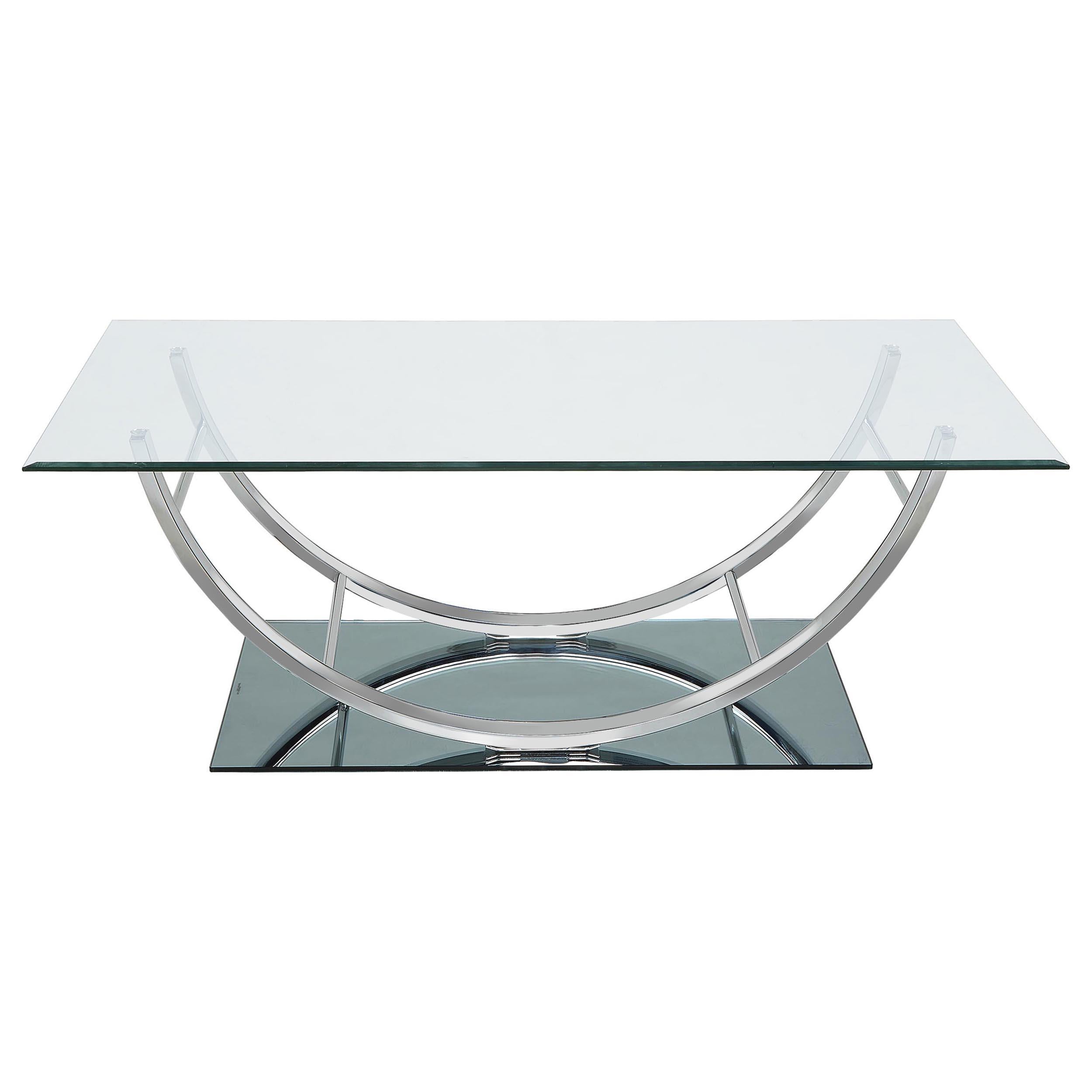 Danville 3-piece Glass Top Coffee and End Table Set Chrome - 704988-S3