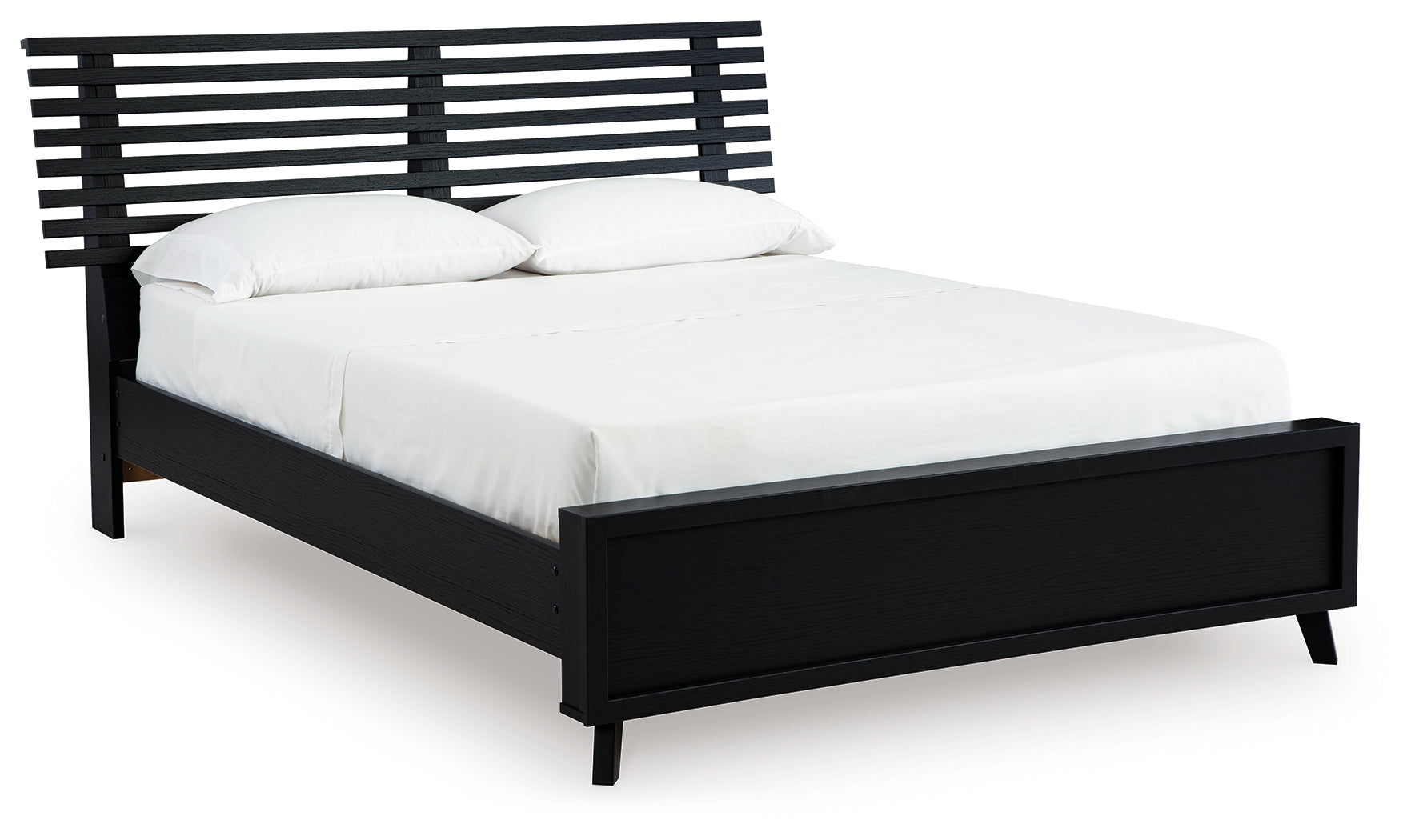 Danziar Black Full Slat Panel Bed - B1013B23