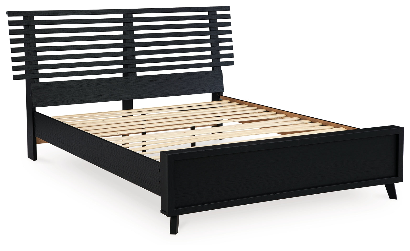 Danziar Black Full Slat Panel Bed - B1013B23
