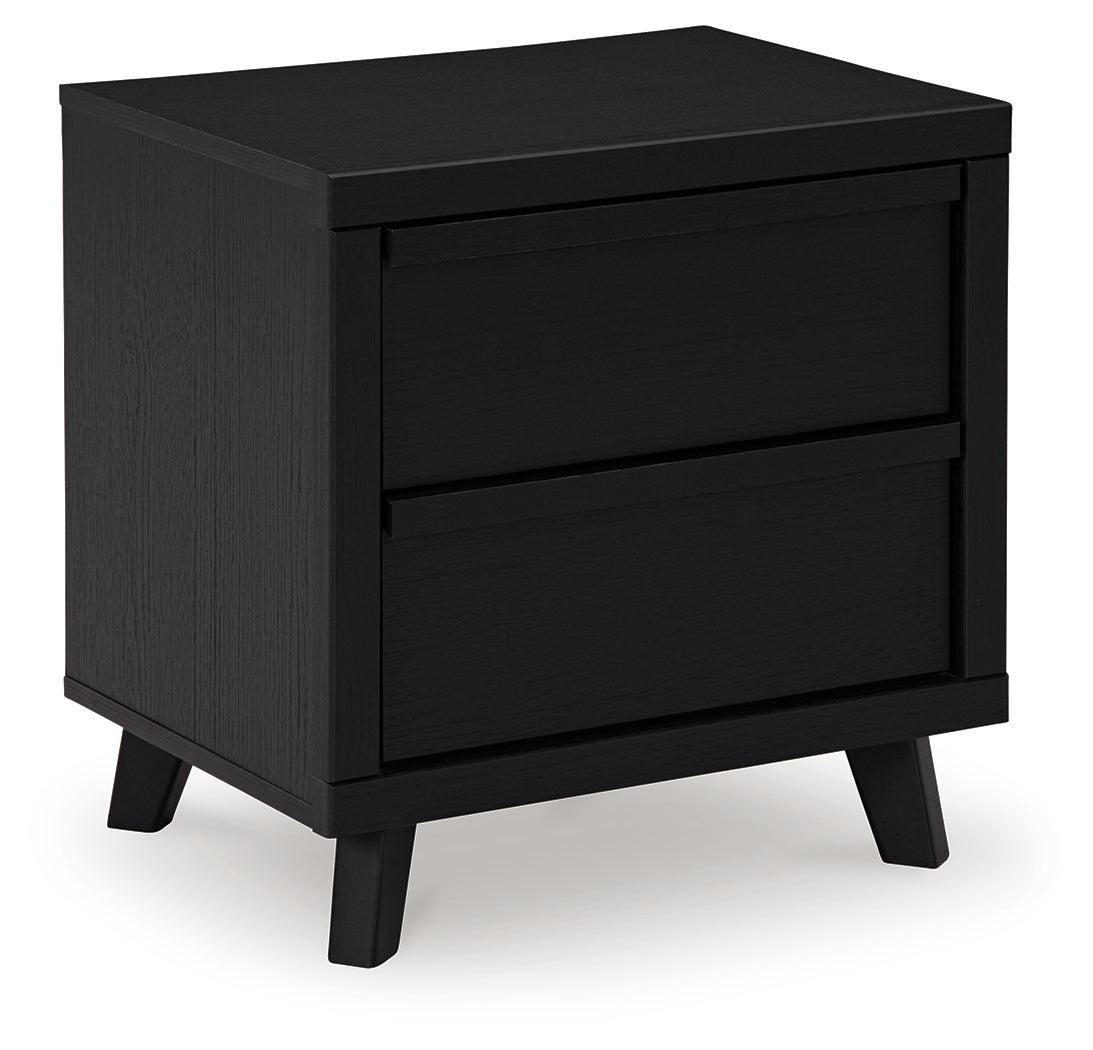 Danziar Black King Panel Bed, Dresser and 2 Nightstands - B1013B14