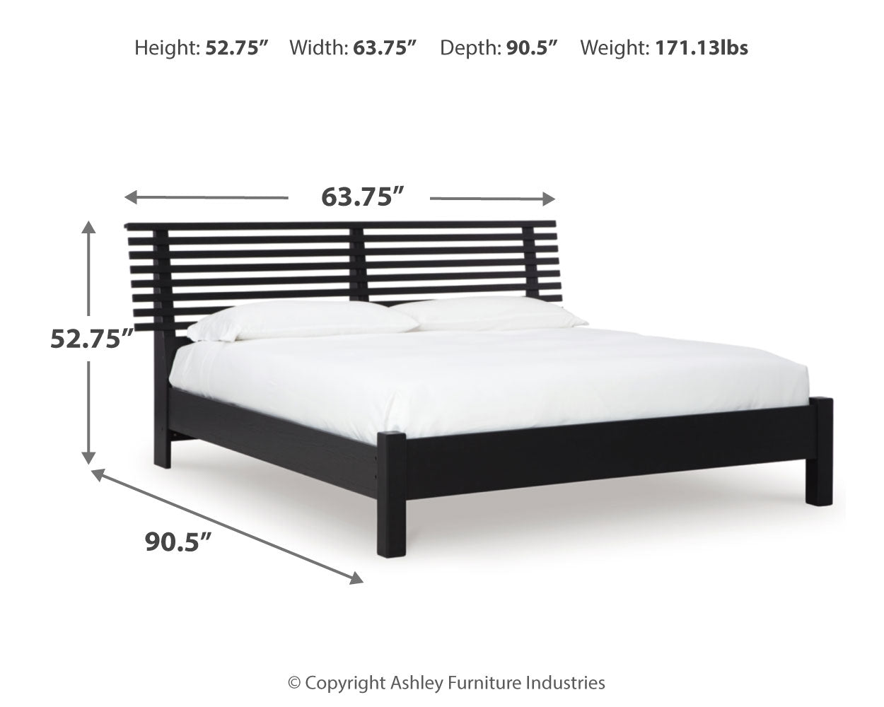Danziar Queen Panel Bed with Mirrored Dresser and Nightstand in Black - PKG015898