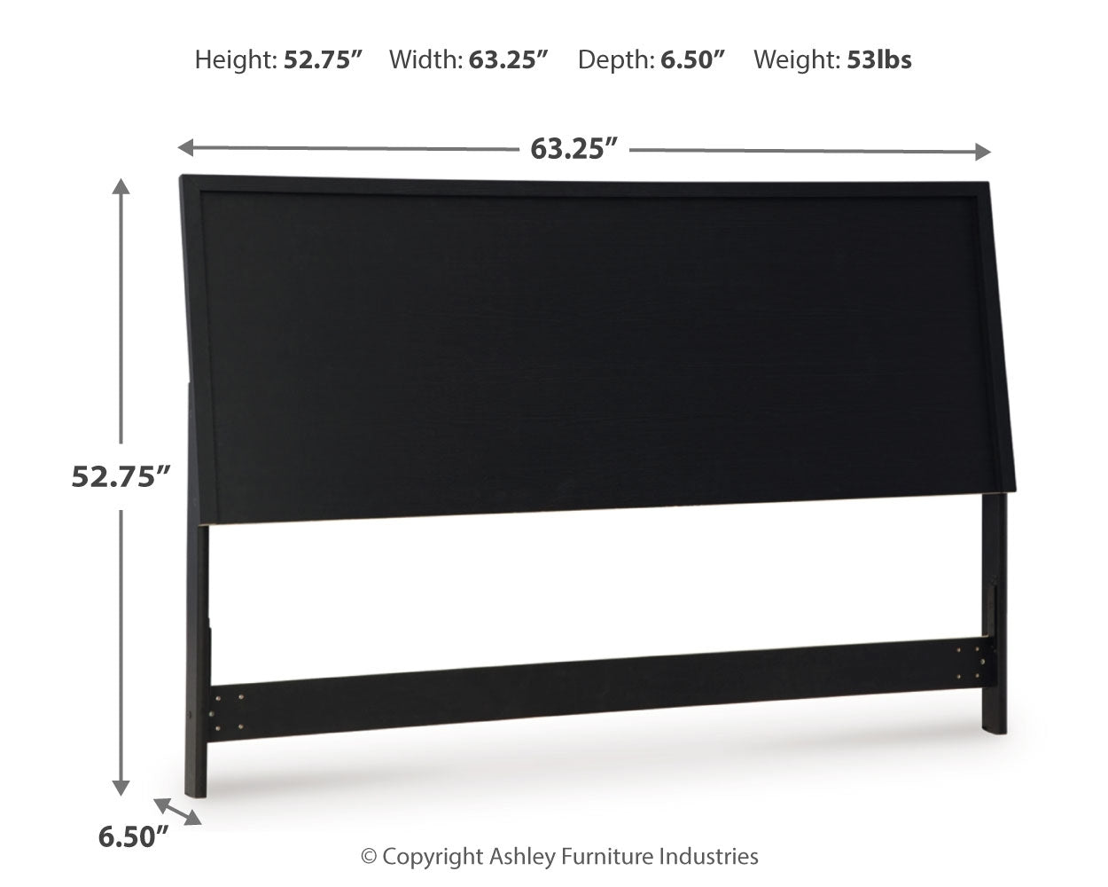 Danziar Queen Panel Headboard with Mirrored Dresser, Chest and Nightstand in Black from Ashley - Luna Furniture