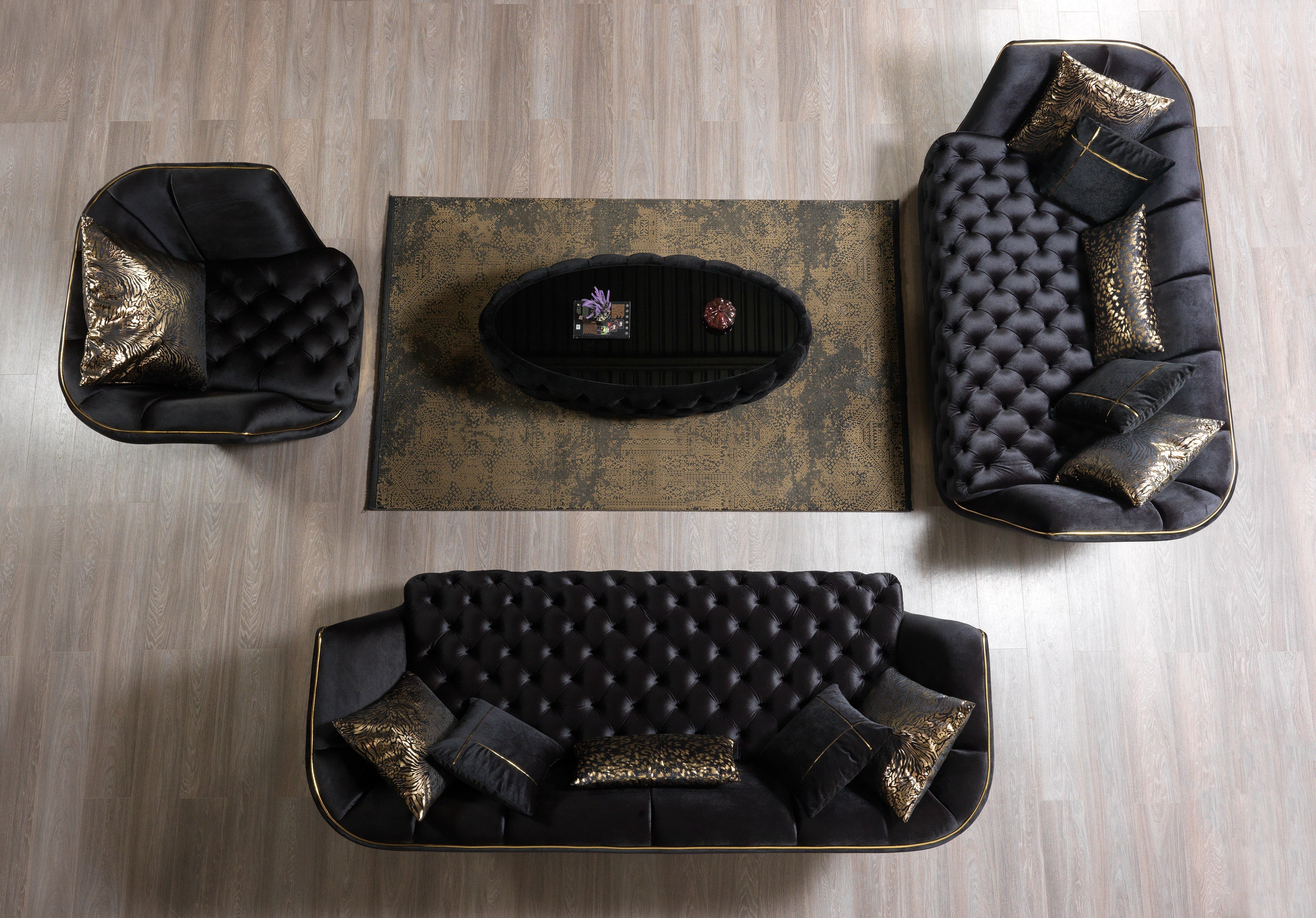 Daphne Black Coffee Table - DAPHNE CT-BLACK - Bien Home Furniture & Electronics