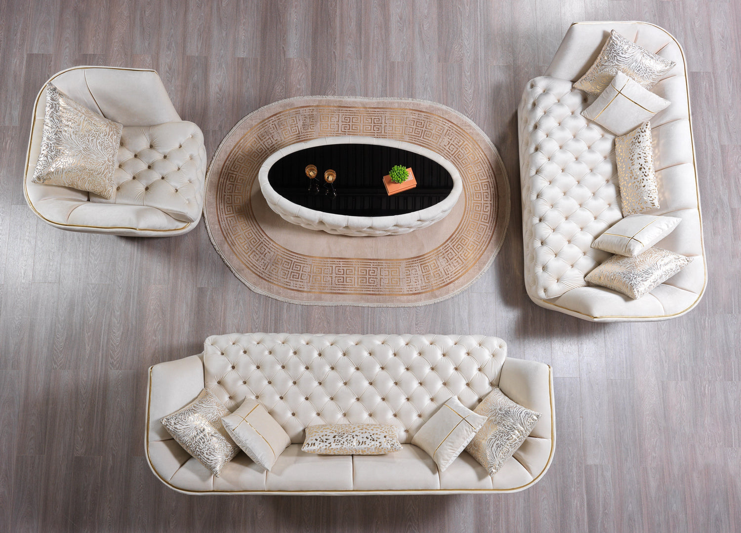 Daphne Ivory Coffee Table - DAPHNE CT-IVORY - Bien Home Furniture & Electronics