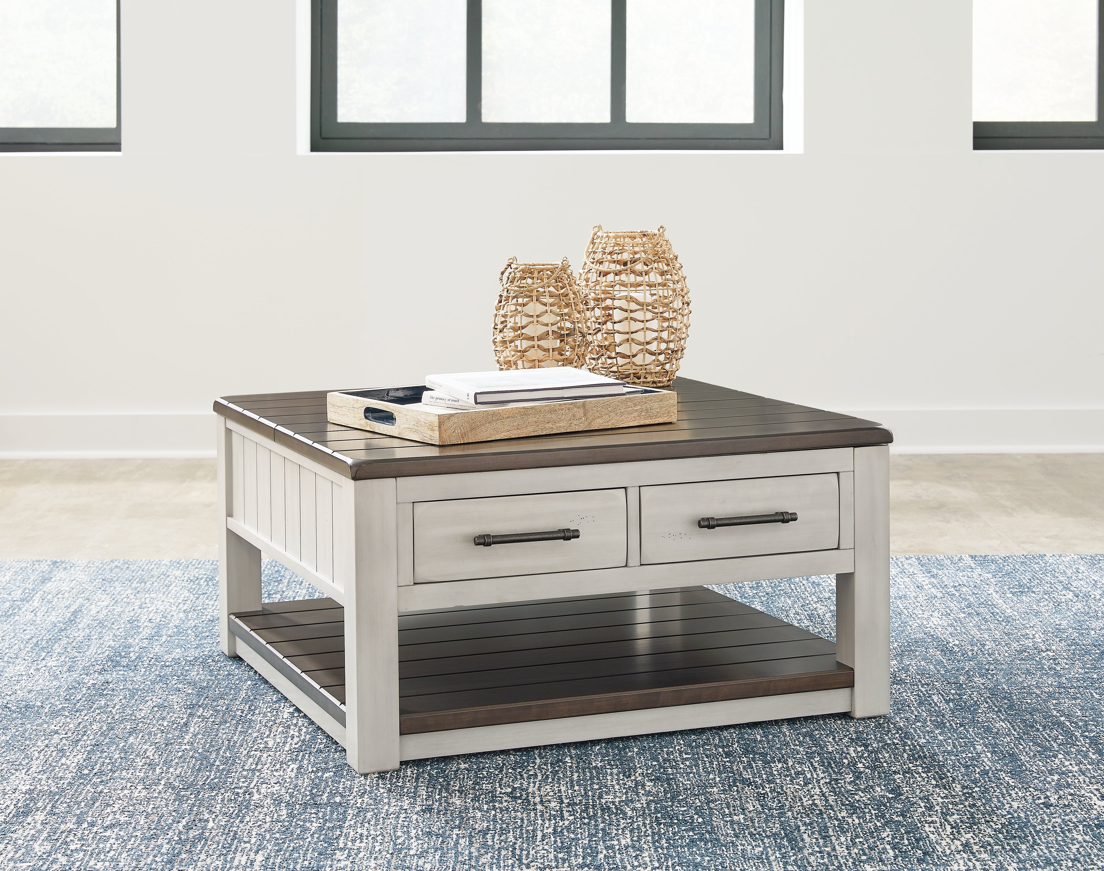 Darborn Coffee Table with 1 End Table in Gray/Brown - PKG015860