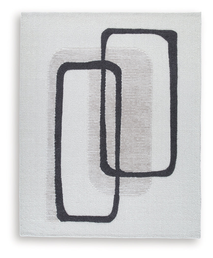 Davismour Ivory/Taupe/Charcoal Large Rug - R407561
