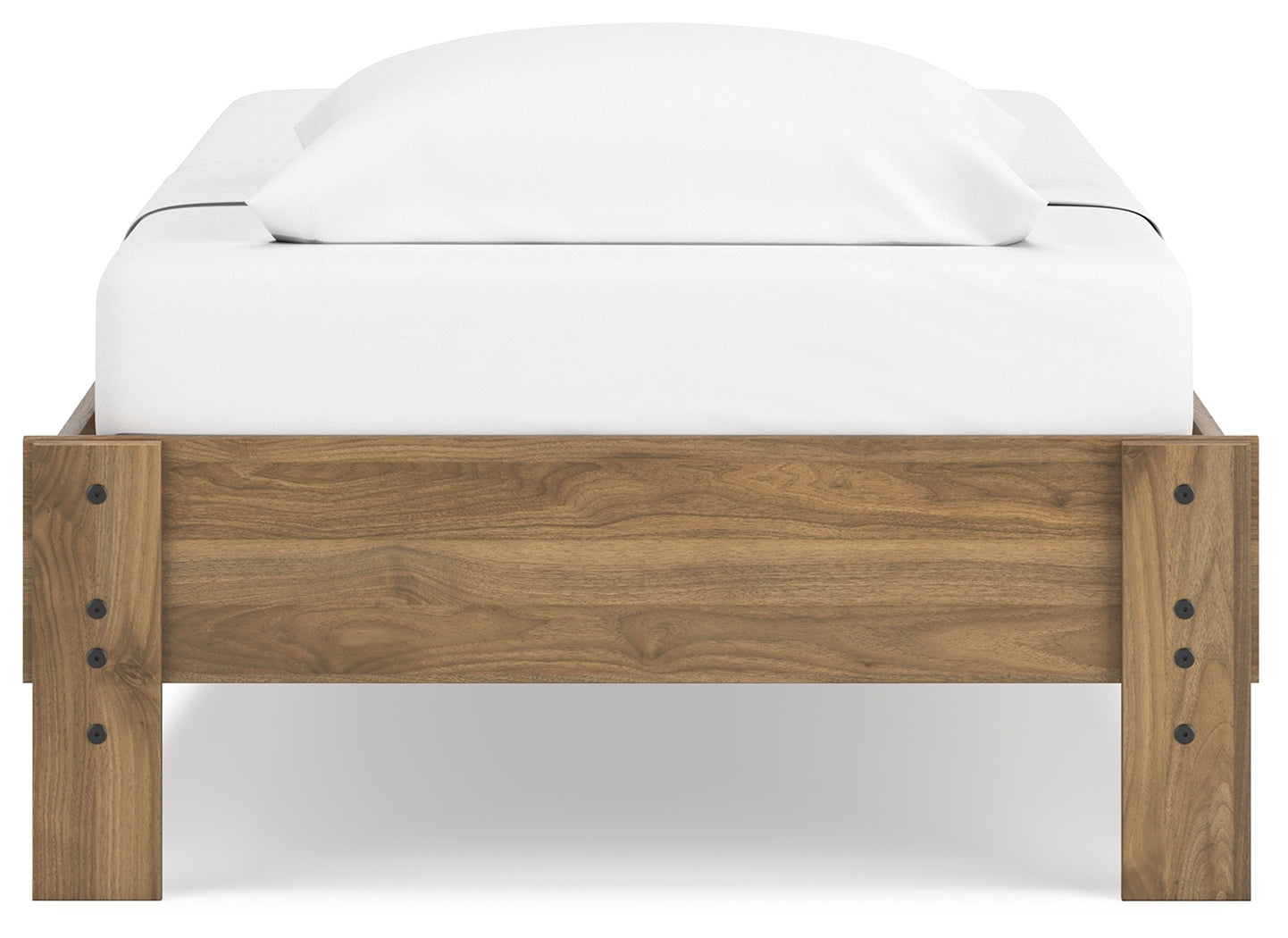 Deanlow Twin Platform Bed with Dresser, Chest and 2 Nightstands in Honey - PKG017187