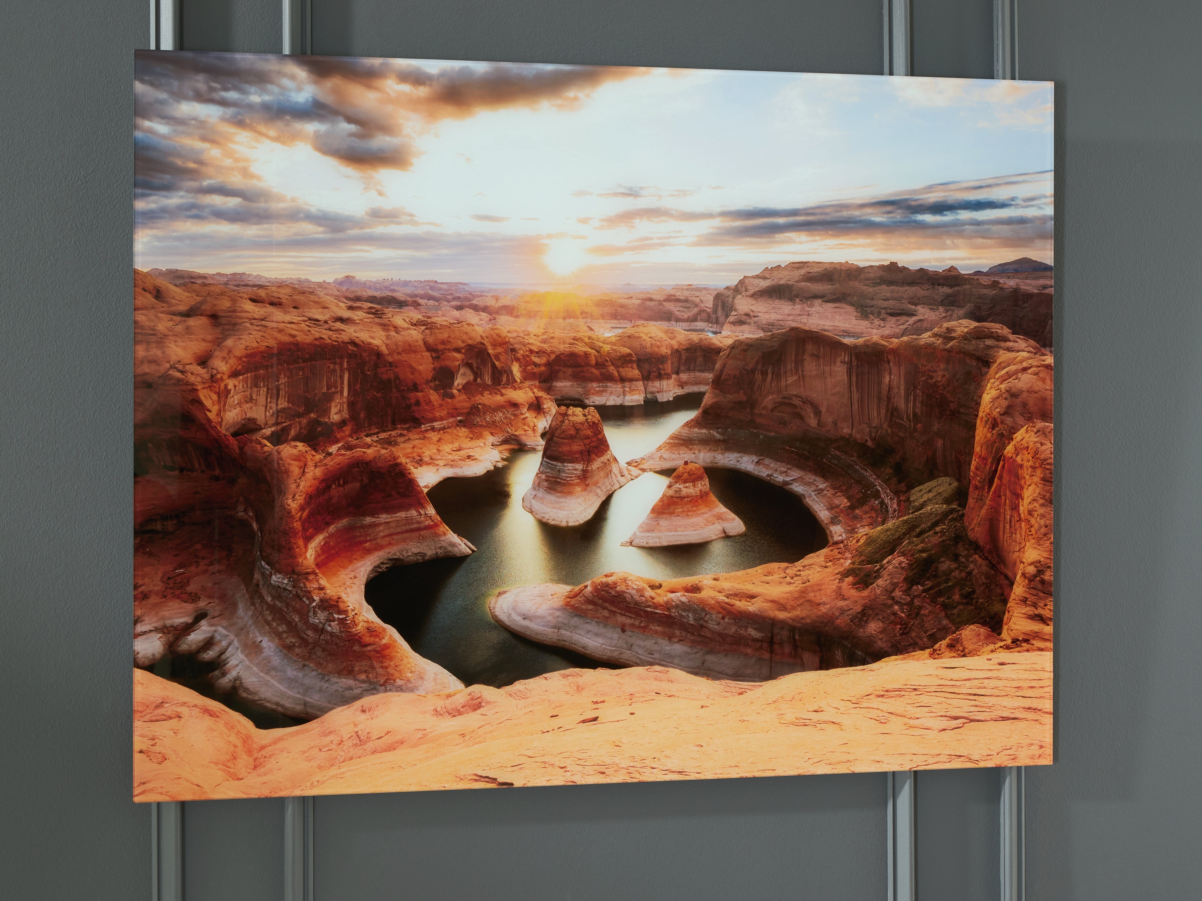 Deemsdon Blue/Amber Wall Art - A8000436