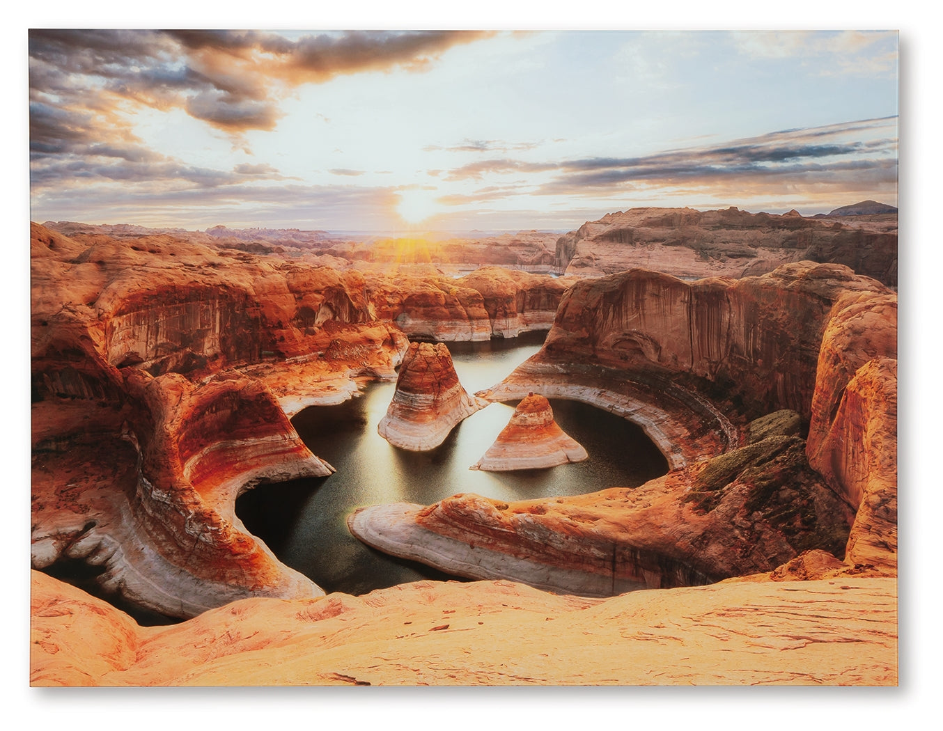 Deemsdon Blue/Amber Wall Art - A8000436