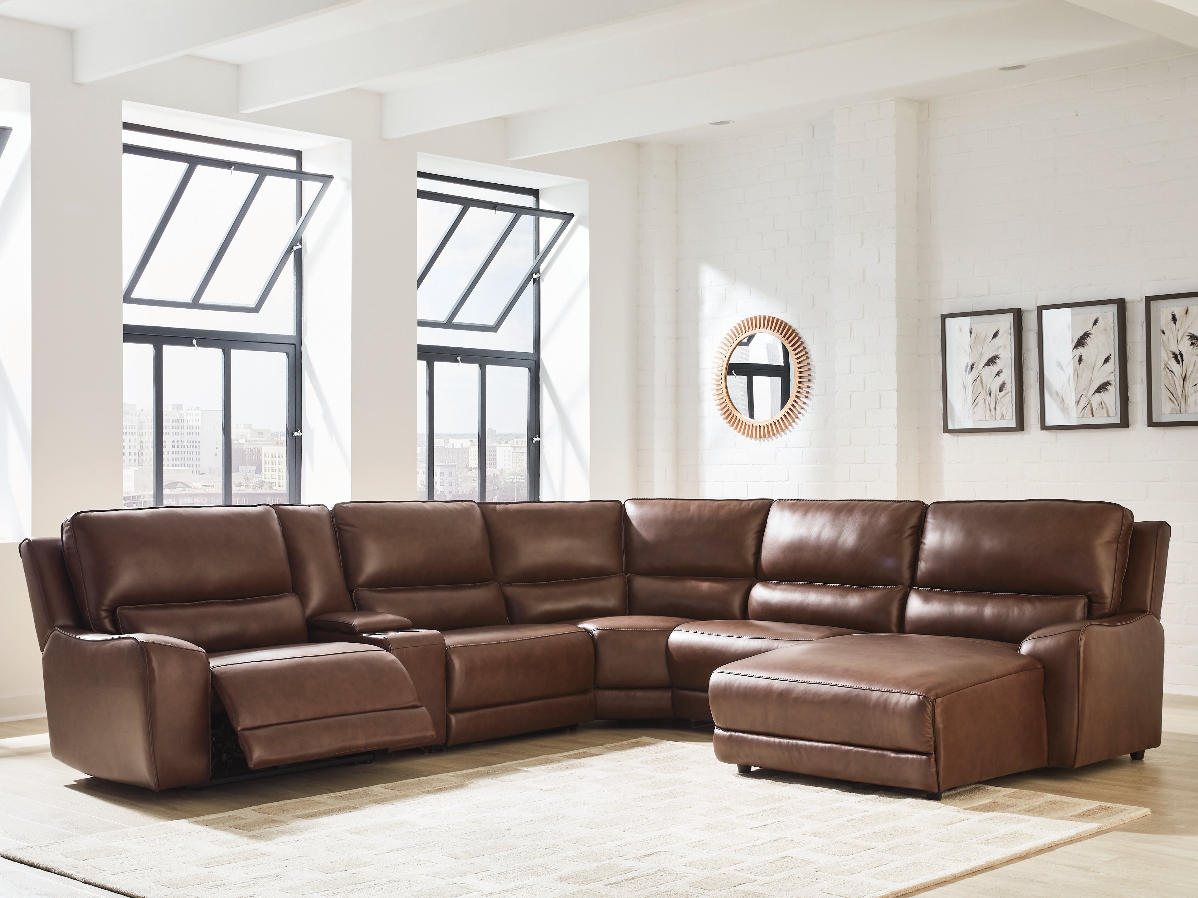 DeepWakes Canyon 6-Piece Power Reclining Sectional with Chaise - PCU62607S6